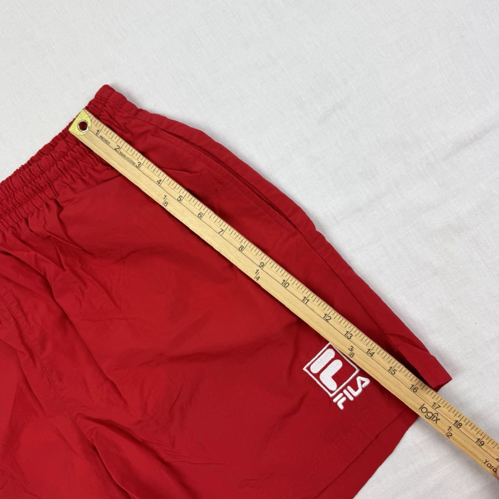 Fila VINTAGE FILA Swim Trunks Men M Red 90s Drawstring Trunks Swimsuit Pool Ocean Sports Size ONE SIZE - 7 Thumbnail
