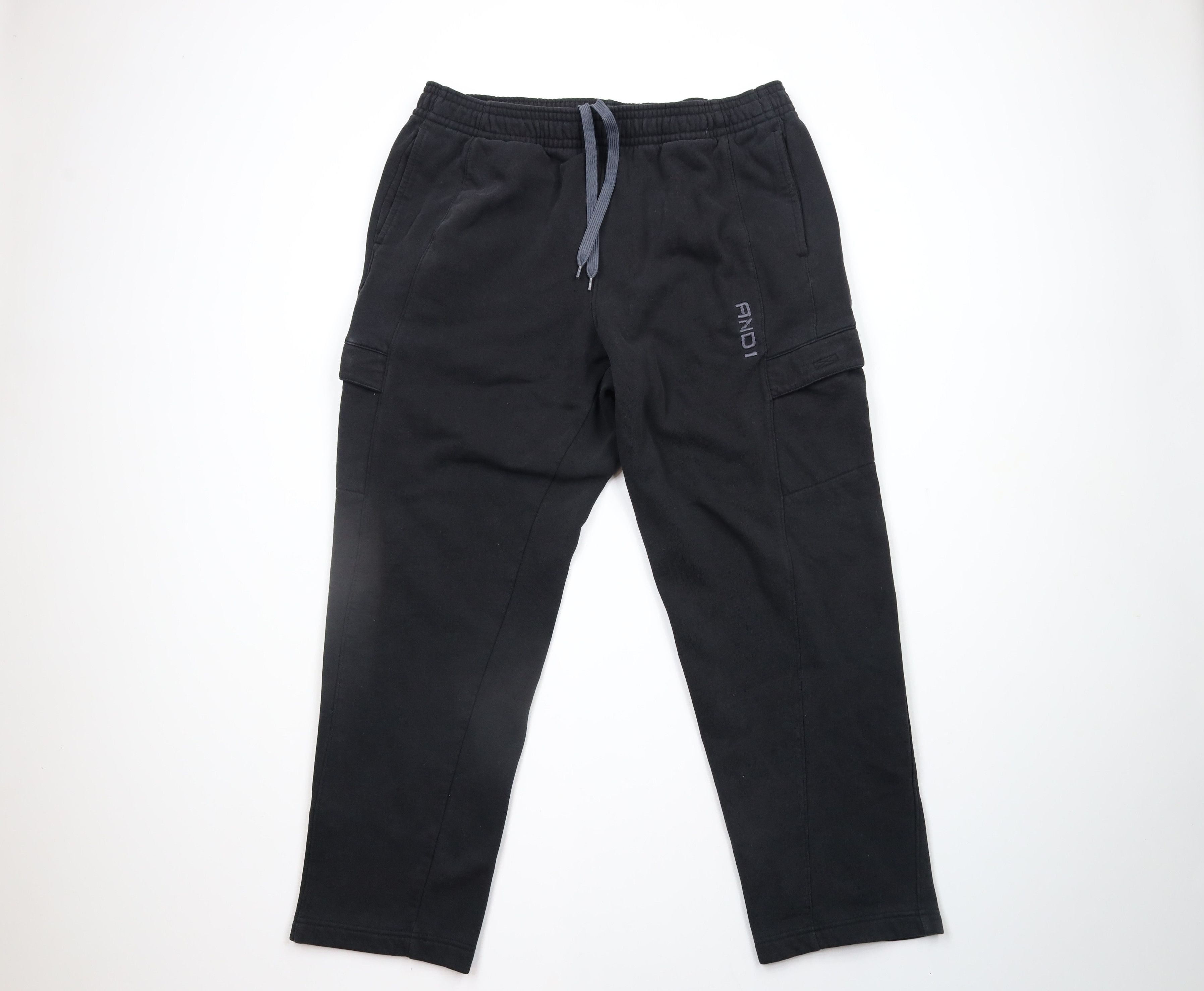 Vintage Vintage And1 And One Basketball Out Cargo Sweatpants Black Size US 40 / EU 56 - 1 Thumbnail