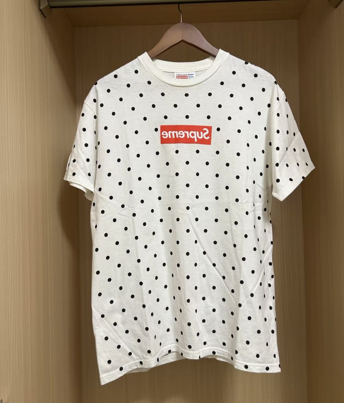 Comme des Garcons Supreme cdg 12ss polka dot box logo tee T-shirt 