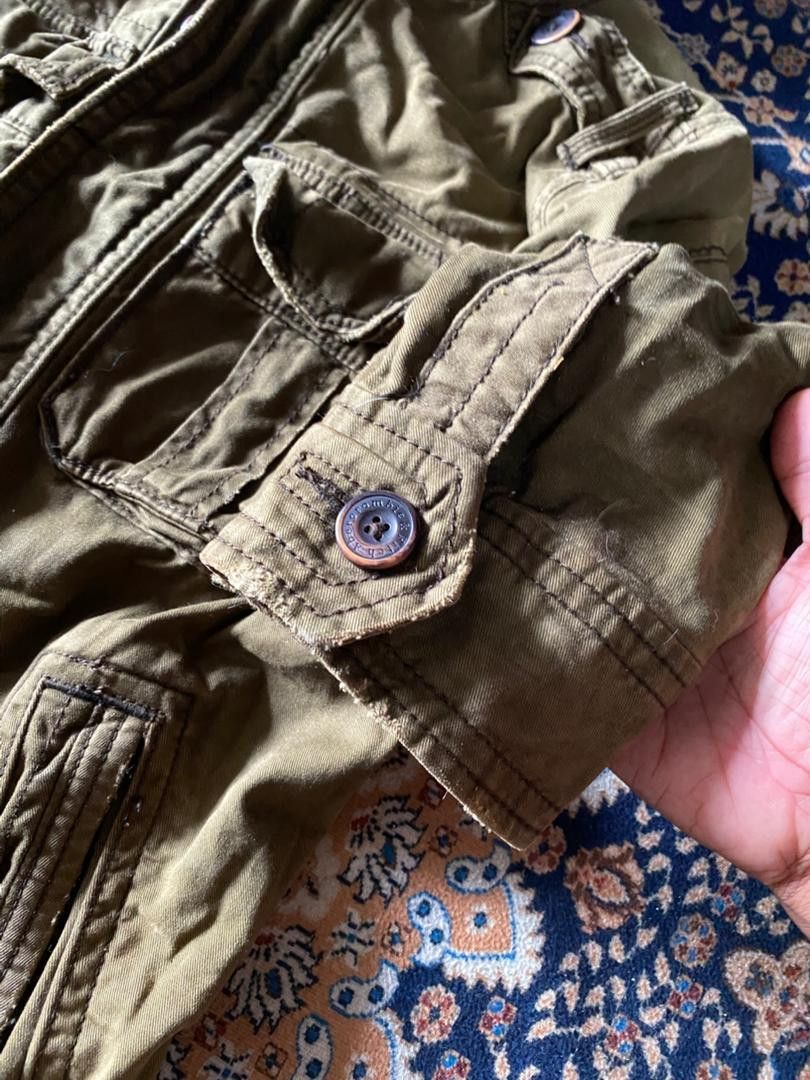 Vintage Abercrombie Fitch Military Jacket Zipper Up Size US S / EU 44-46 / 1 - 7 Thumbnail