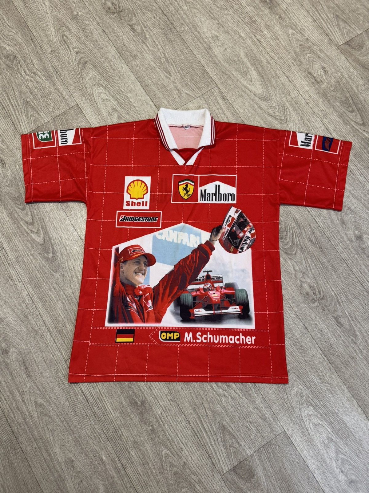 Ferrari 🔷Vintage Ferrari Marlboro Michael Schumacher Jersey🔷 Size US XL / EU 56 / 4 - 1 Thumbnail