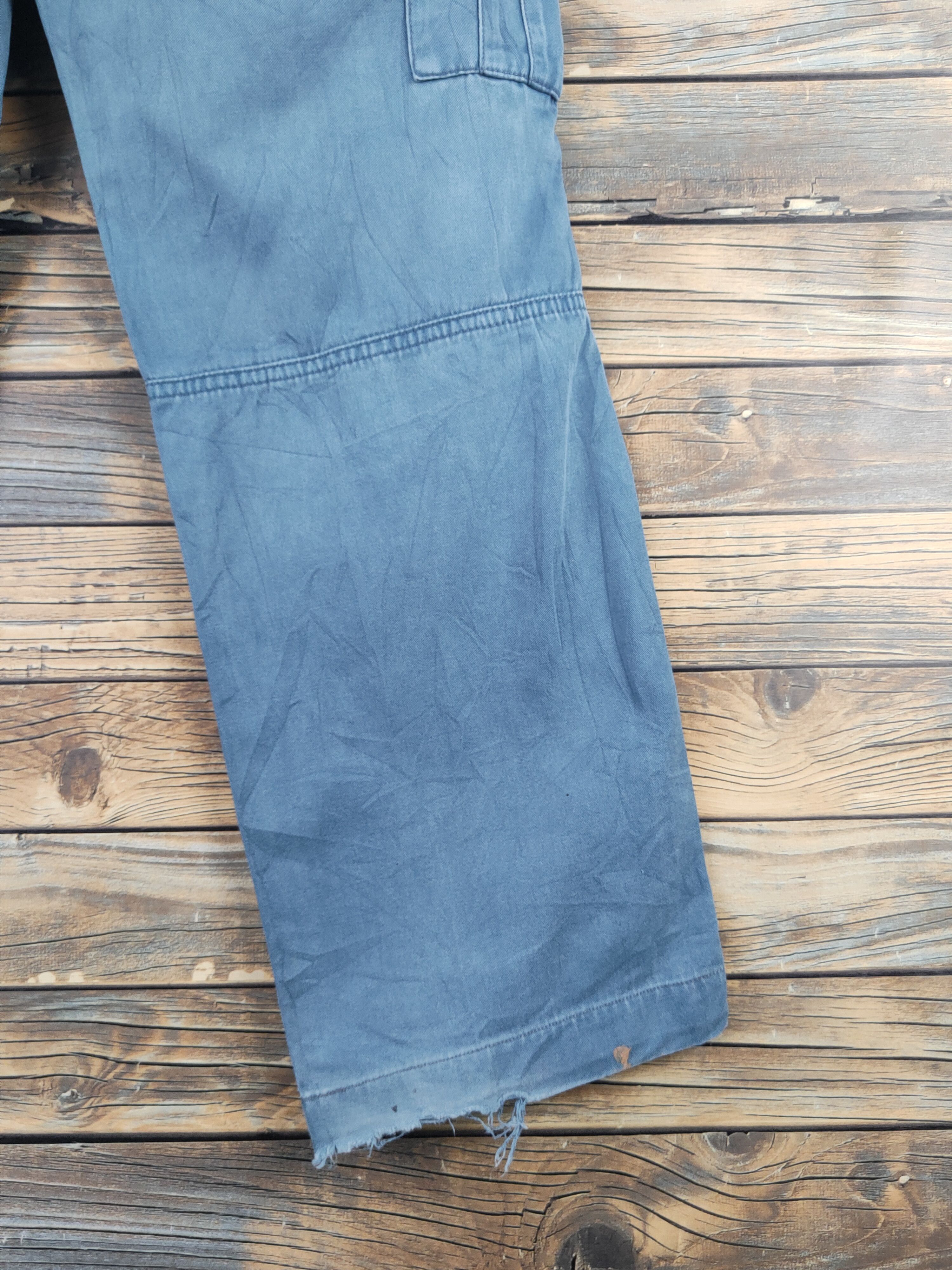 Japanese Brand N evolutions Blue Faded Multipocket Cargo Pants #W2186 Size US 30 / EU 46 - 12 Thumbnail