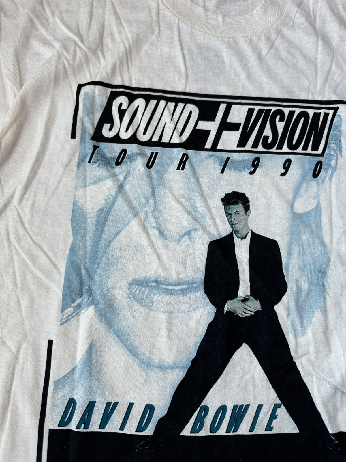 Band Tees × Vintage Vintage 1990 David Bowie Sound Vision Tour Tee Size US XL / EU 56 / 4 - 5 Thumbnail