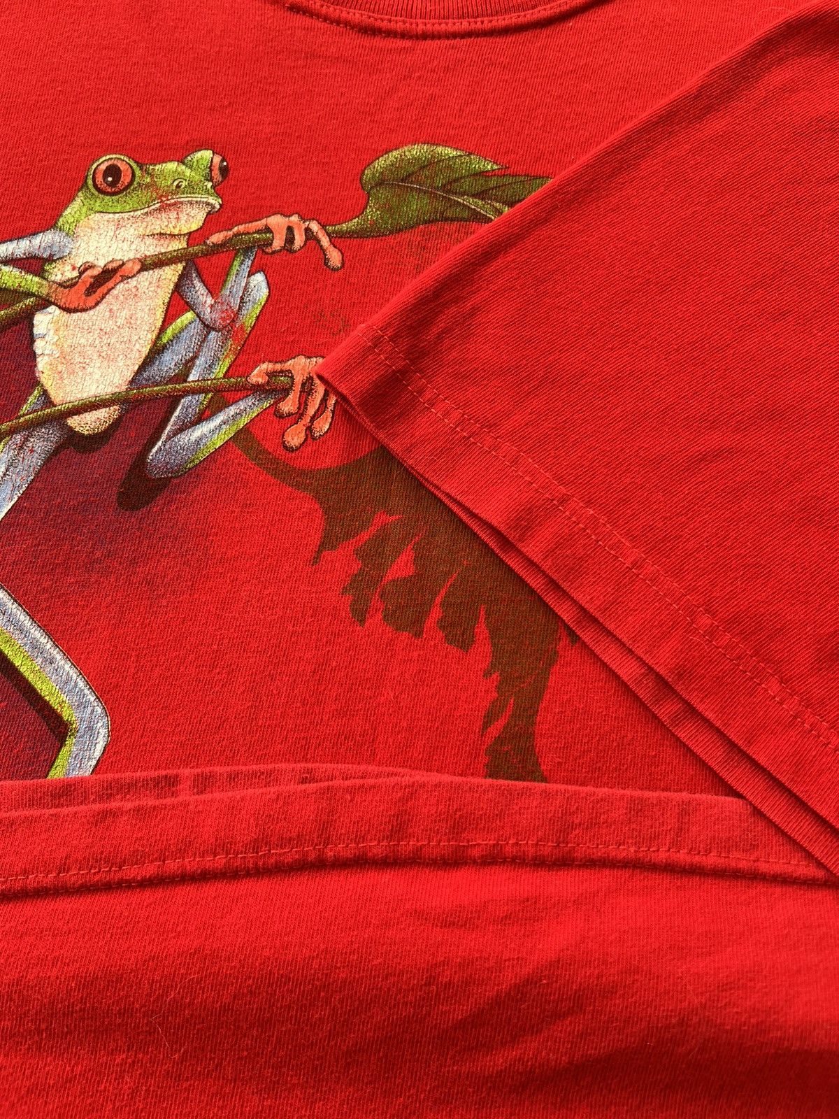 Vintage Vintage 1991 Harlequin Frog Ken Drewke Nature Red T-shirt Size US XL / EU 56 / 4 - 6 Thumbnail