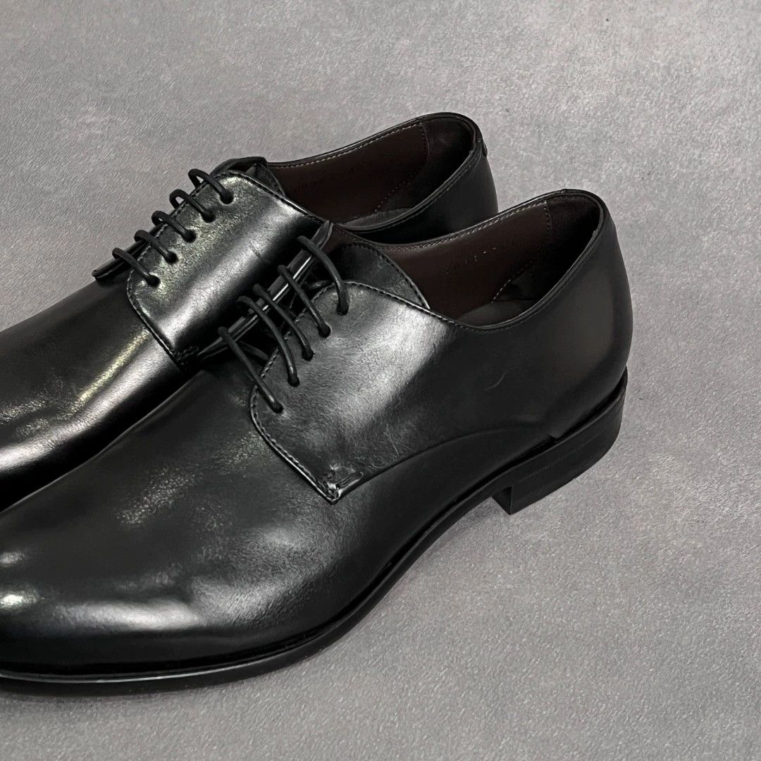 Hugo Boss HUGO BOSS Black Leather Lace-Up Men's Dress Shoes Size US 7 / EU 40 - 5 Thumbnail