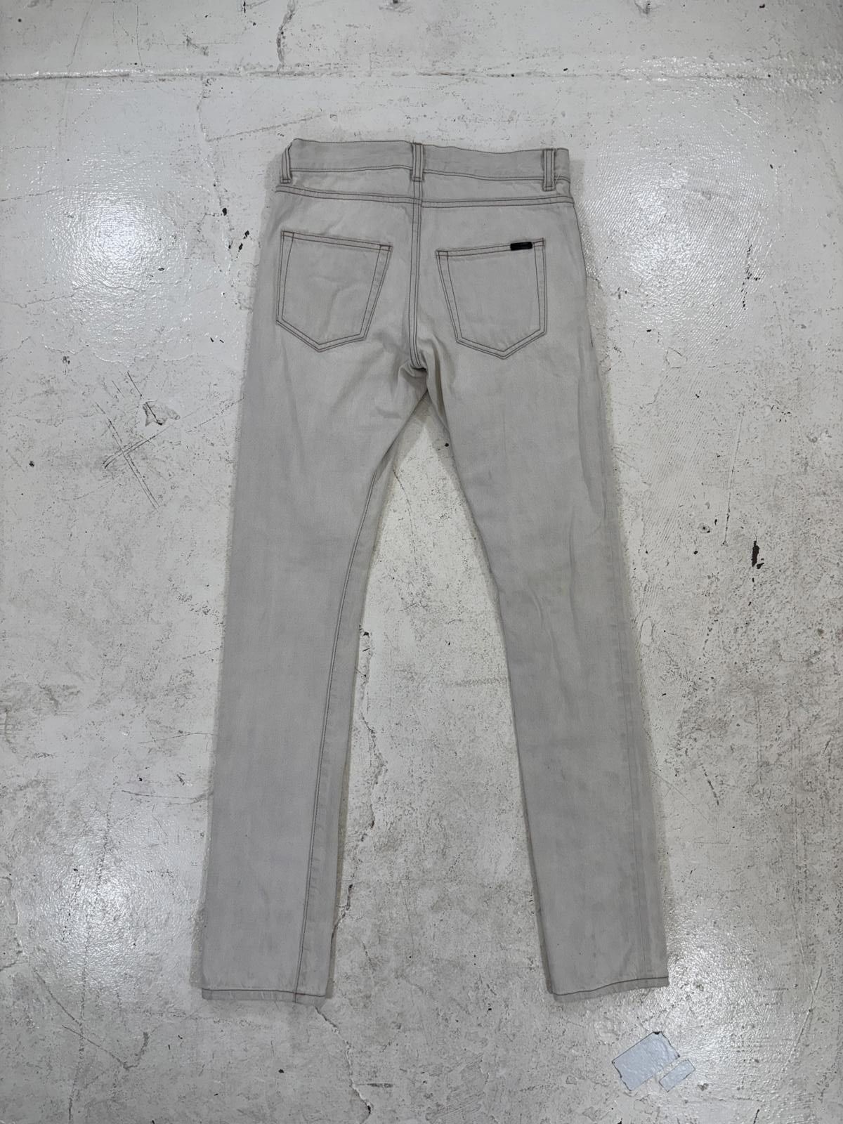 Saint Laurent Paris Saint Laurent Paris White D18 Denim Size US 29 - 2 Thumbnail