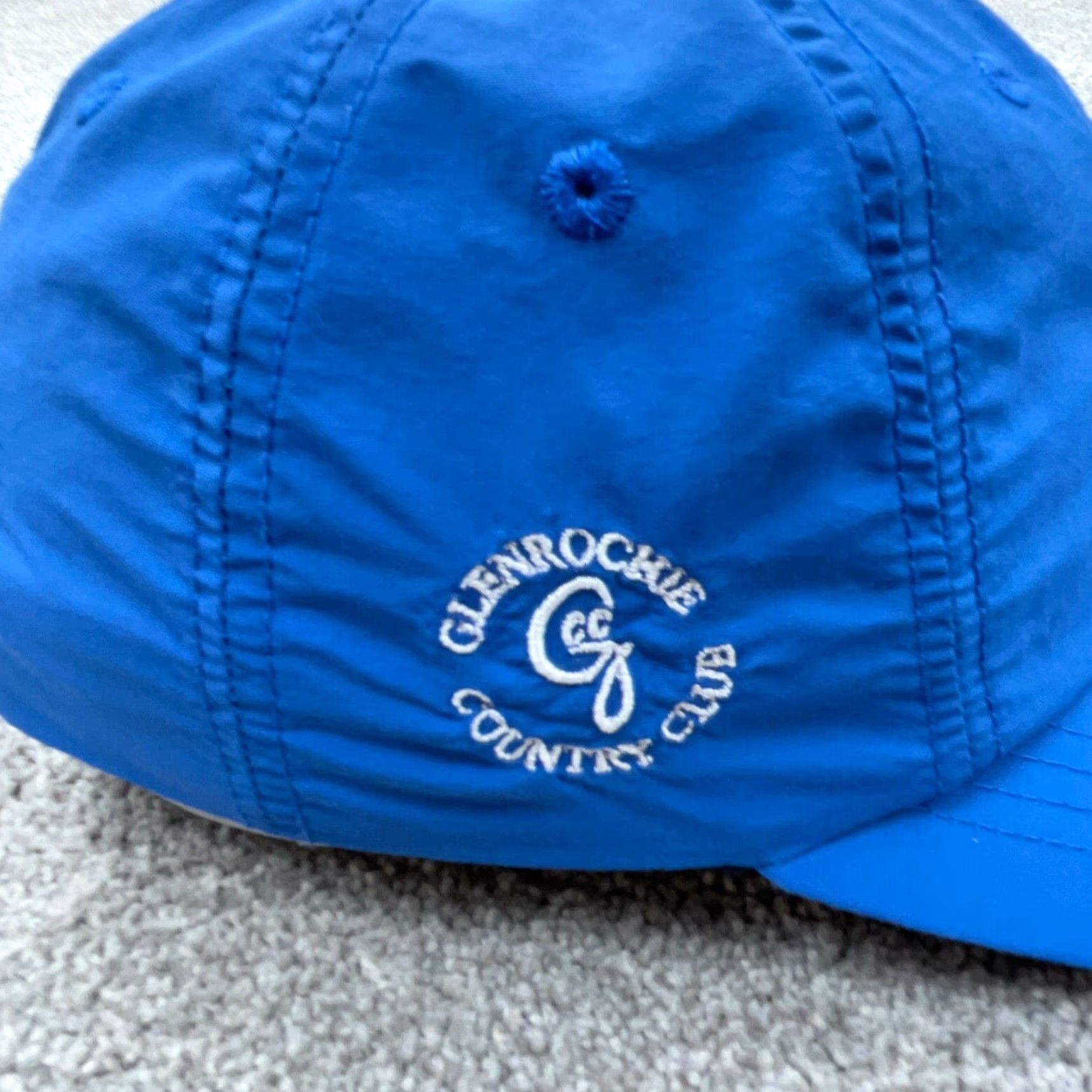 Vintage Bald Head Blues Golf Hat Cap Adjustable Strap Back Blue Lightweight Performance Wicking Size ONE SIZE - 4 Thumbnail