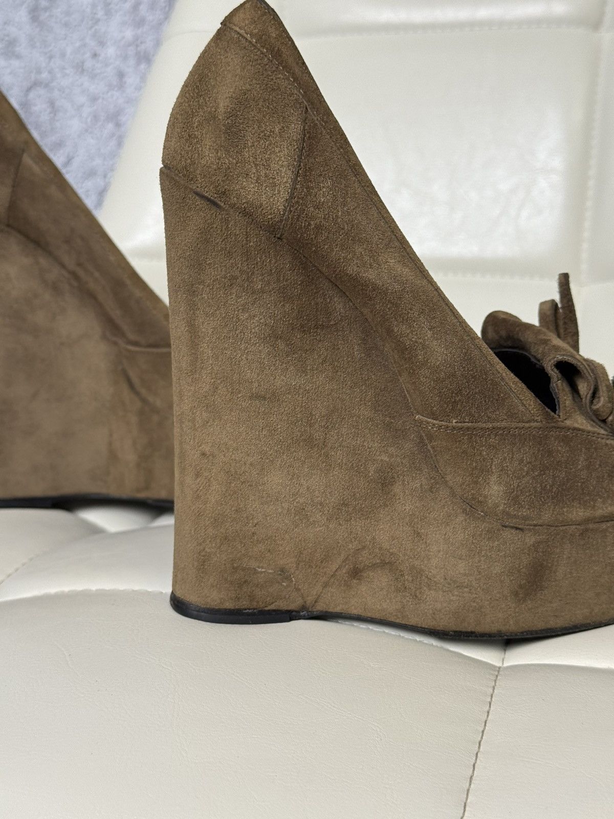 Balenciaga Balenciaga Suede Platform Wedge Heels Tassel Loafers Shoes Size US 7.5 / IT 37.5 - 12 Thumbnail