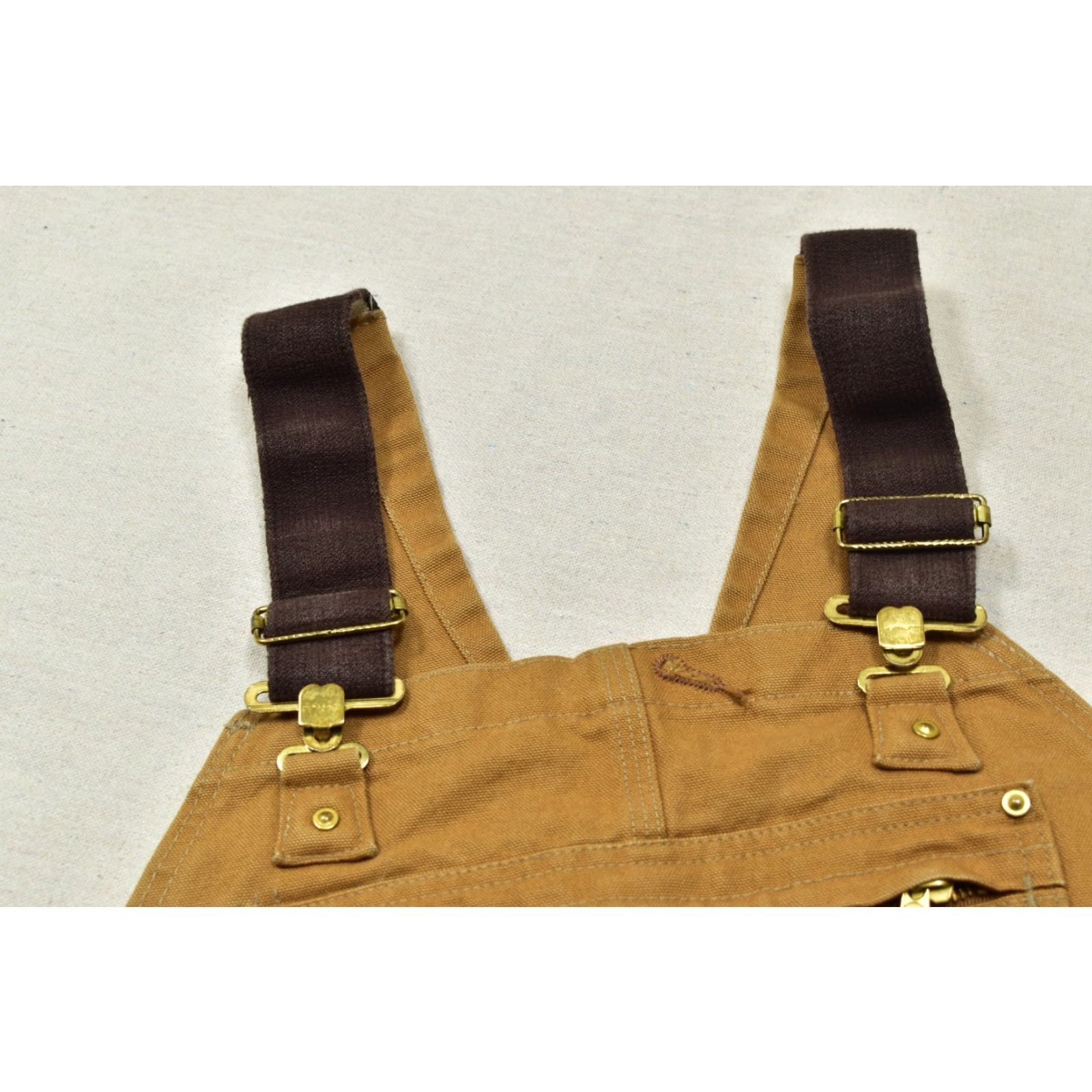 Carhartt VINTAGE Carhartt Overalls Pants Workwear Duck Bib 30" Inseam Brown Cotton Canvas 5-Pocket Mens Size US 38 / EU 54 - 4 Thumbnail