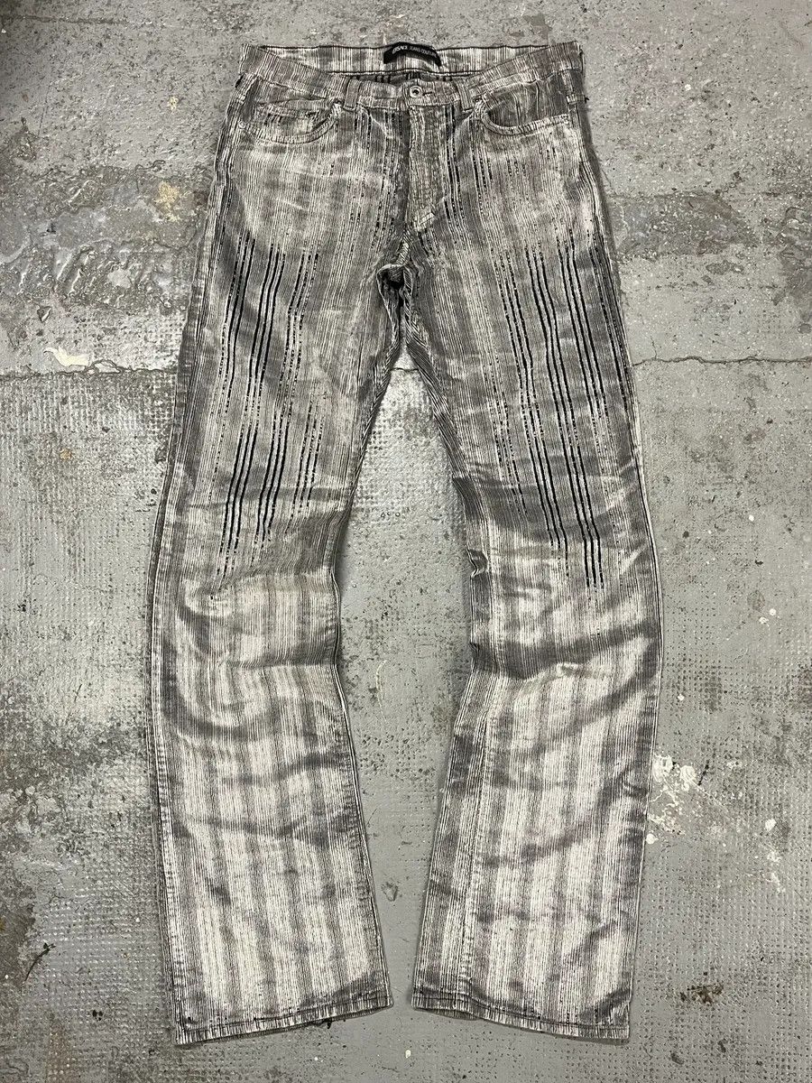 Versace AW2003 Versace Raw Velvet Distressed Grey Pants Size US 32 / EU 48 - 1 Thumbnail