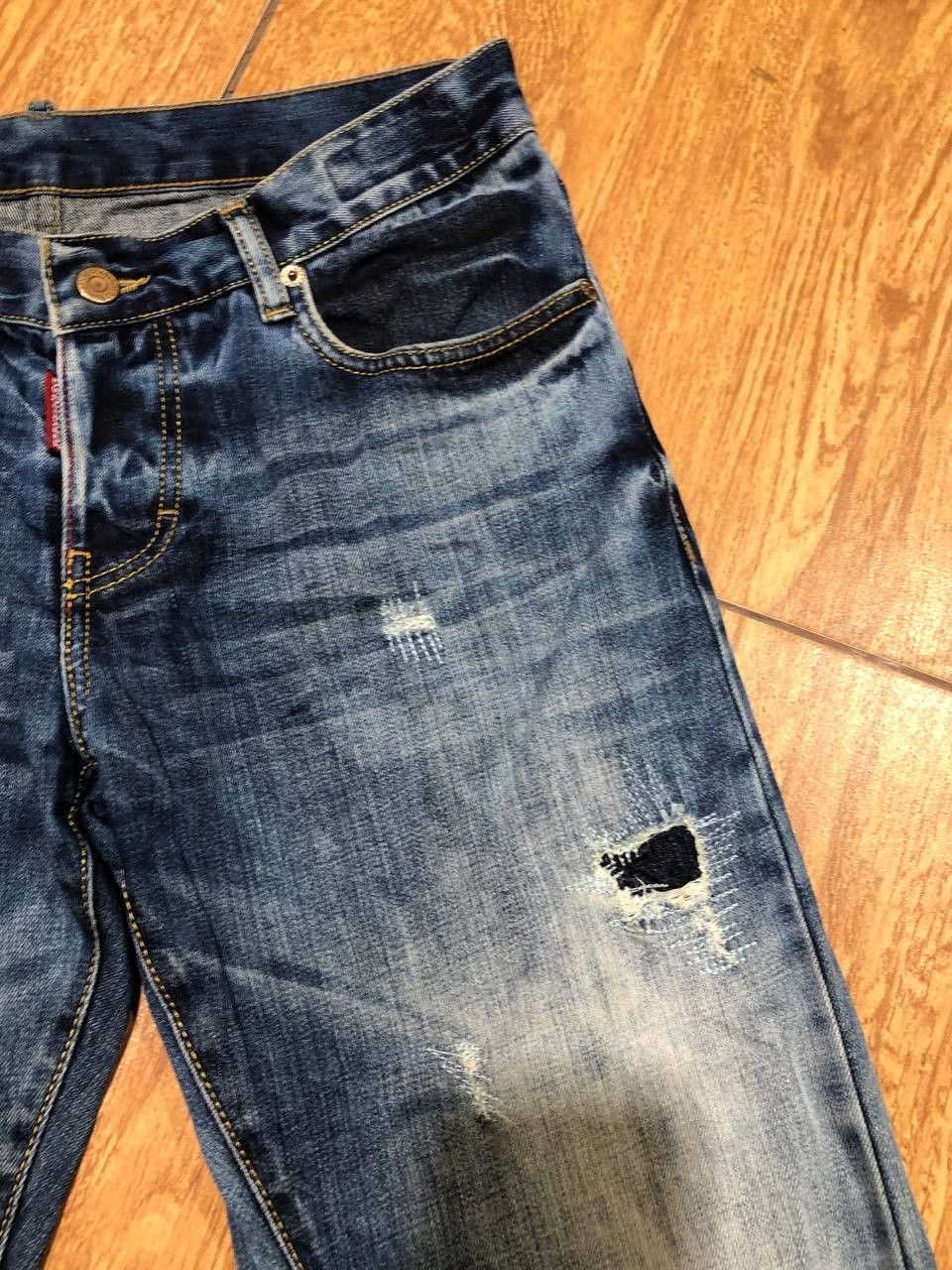 Dsquared2 Dsquared2 Blue Distressed Ripped vintage denim Jeans Size US 28 / EU 44 - 13 Thumbnail