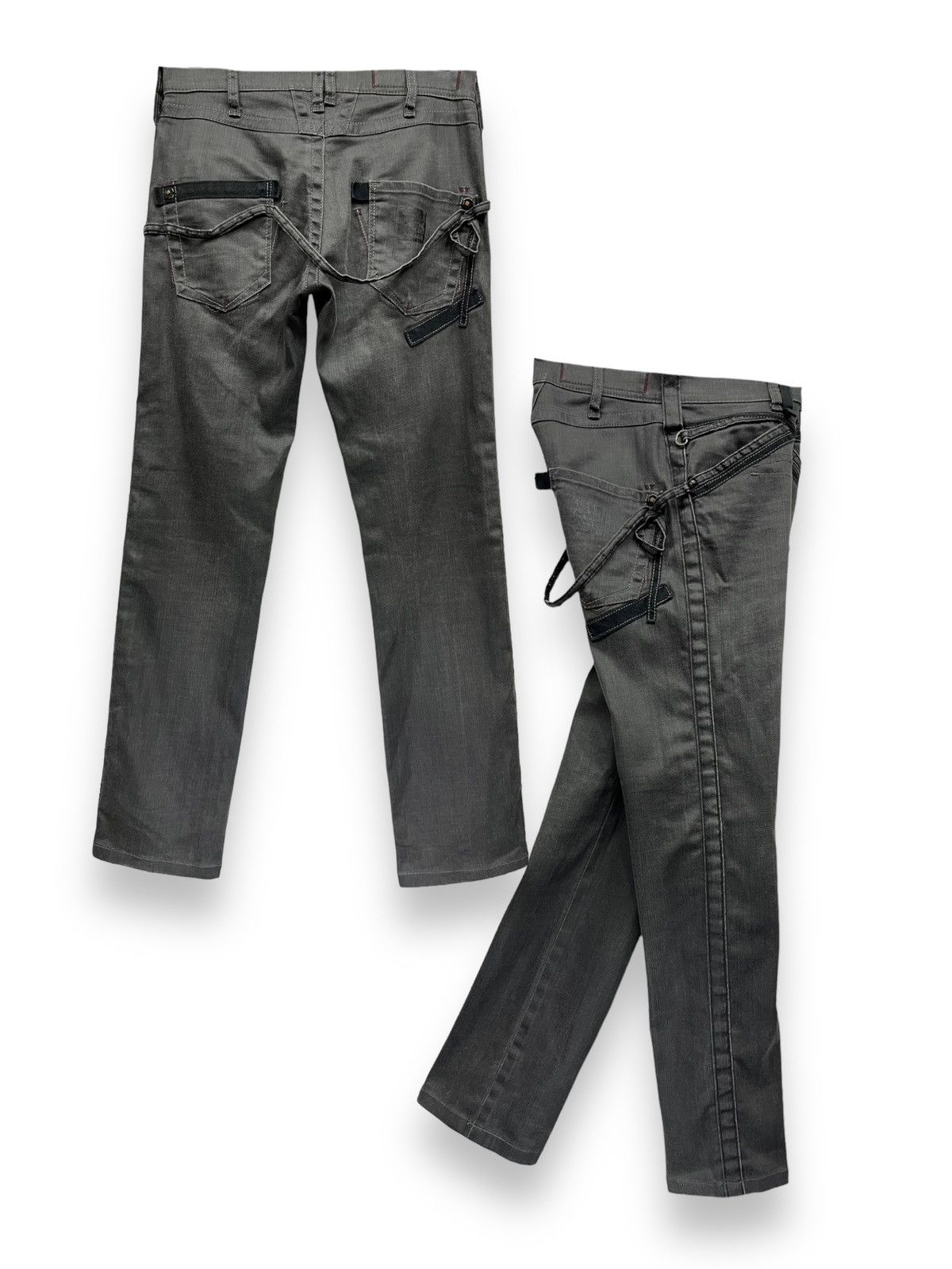 Vtg MARITHE GIBRAUD Punk Bondage Poly-Waxed Stretch Skinny
