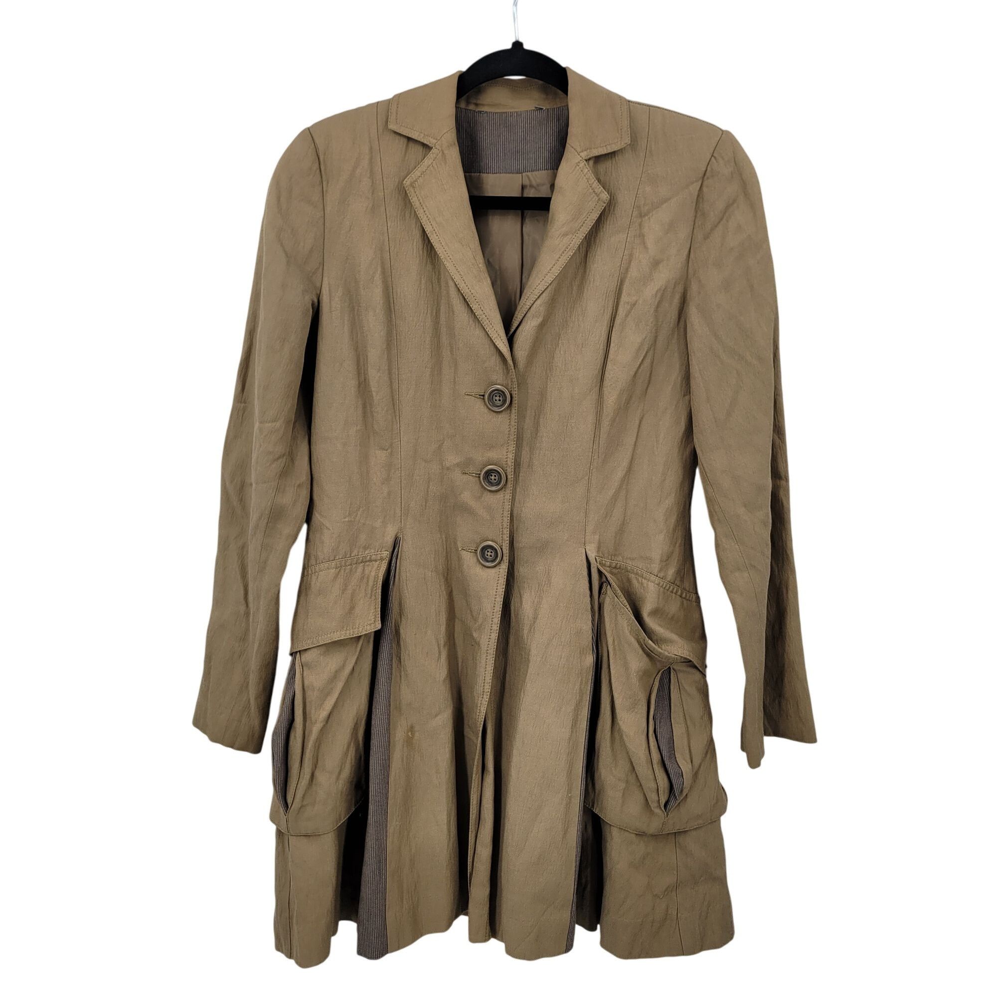 Other CAbi Sz XS Treasure Hunter Brown Flared Long Button Trench C Size XS / US 0-2 / IT 36-38 - 11 Thumbnail
