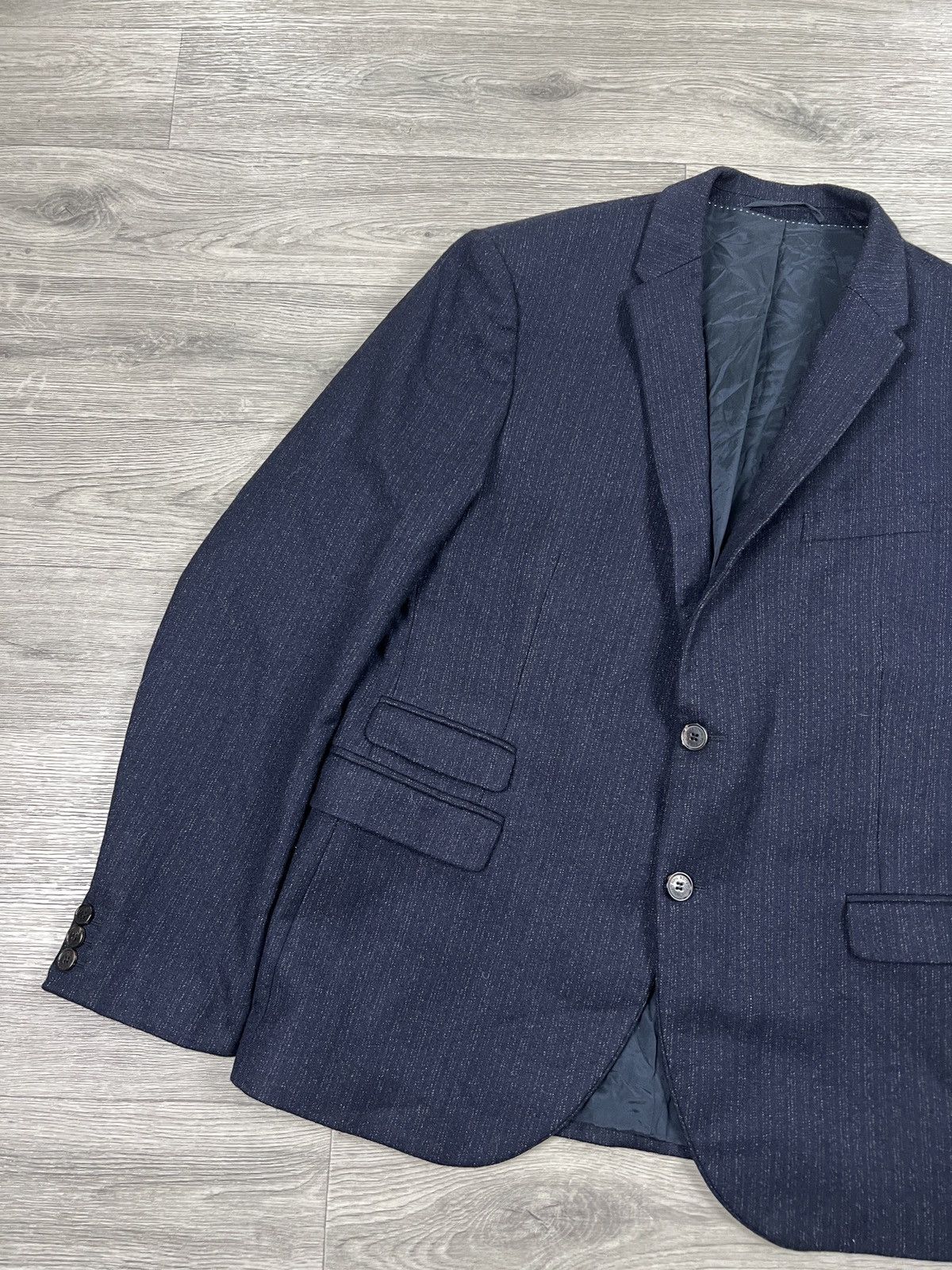 Neil Barrett Neil Barrett Navy and White Wool Pinstripe Suit Mens Size 56 Size 46R - 3 Thumbnail