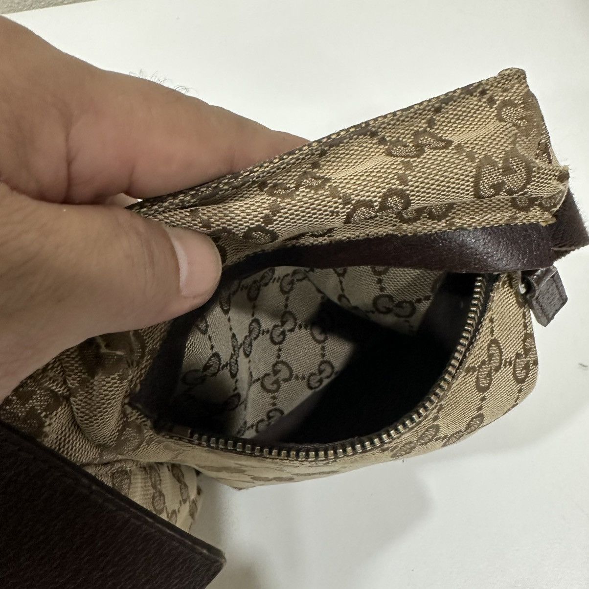 Gucci GUCCI GG CANVAS DOUBLE POCKET FANNY PACK BELT BAG 27 Size ONE SIZE - 13 Thumbnail