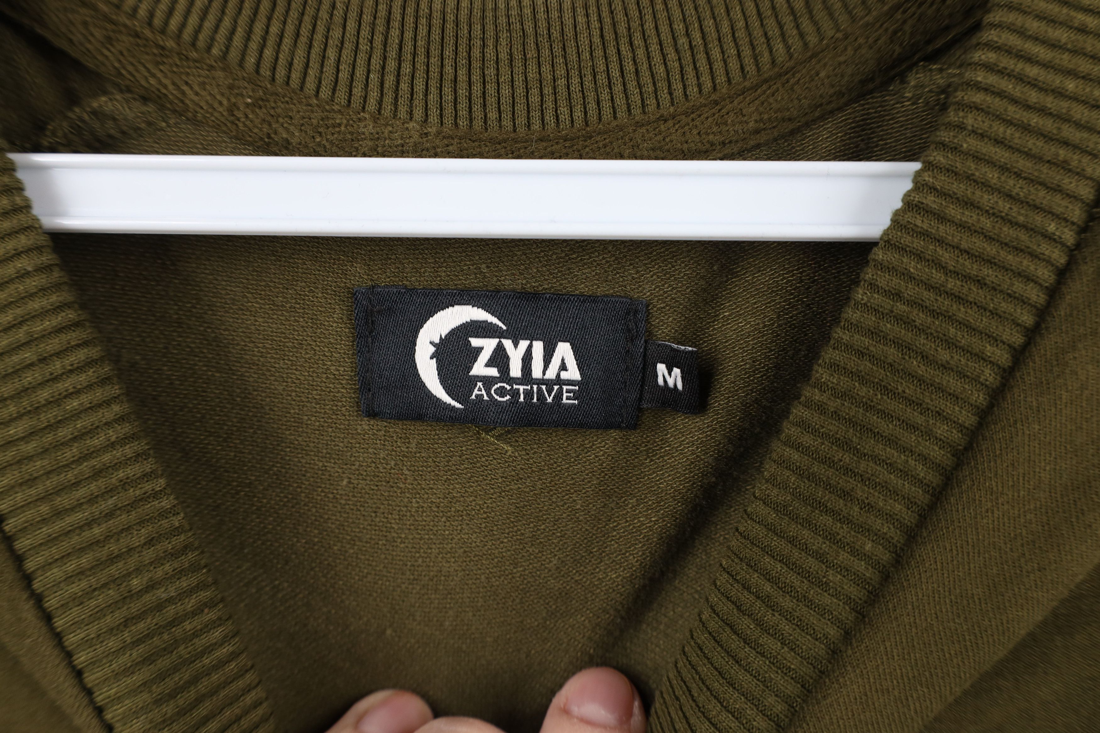 Vintage Zyia Active Blank French Terry Crewneck Sweatshirt Green Size M / US 6-8 / IT 42-44 - 9 Thumbnail