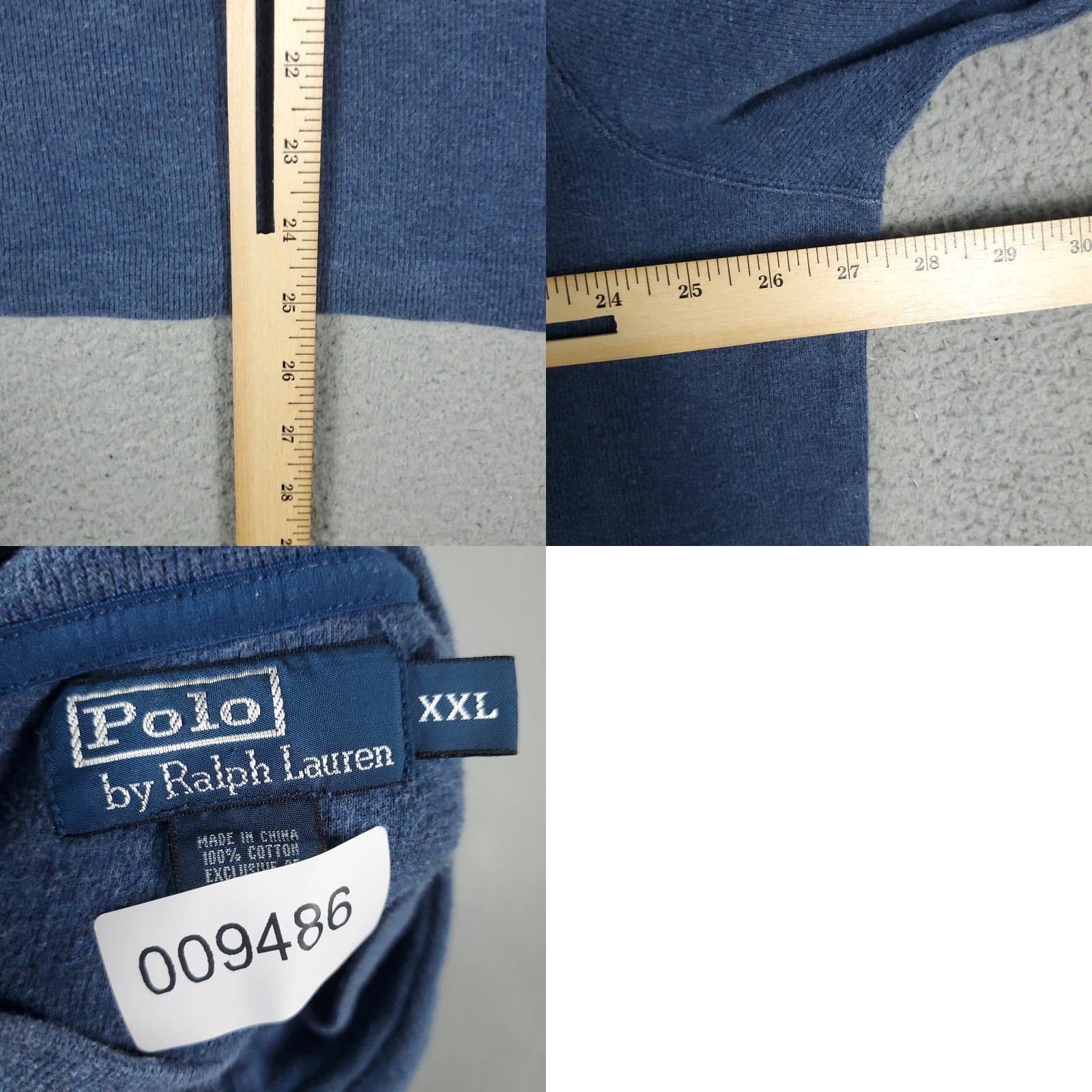 Polo Ralph Lauren VINTAGE Polo Ralph Lauren Men's Blue Quarter Zip Pony Sweater Size 2XL Knit Pullover Classic Size US XXL / EU 58 / 5 - 8 Thumbnail