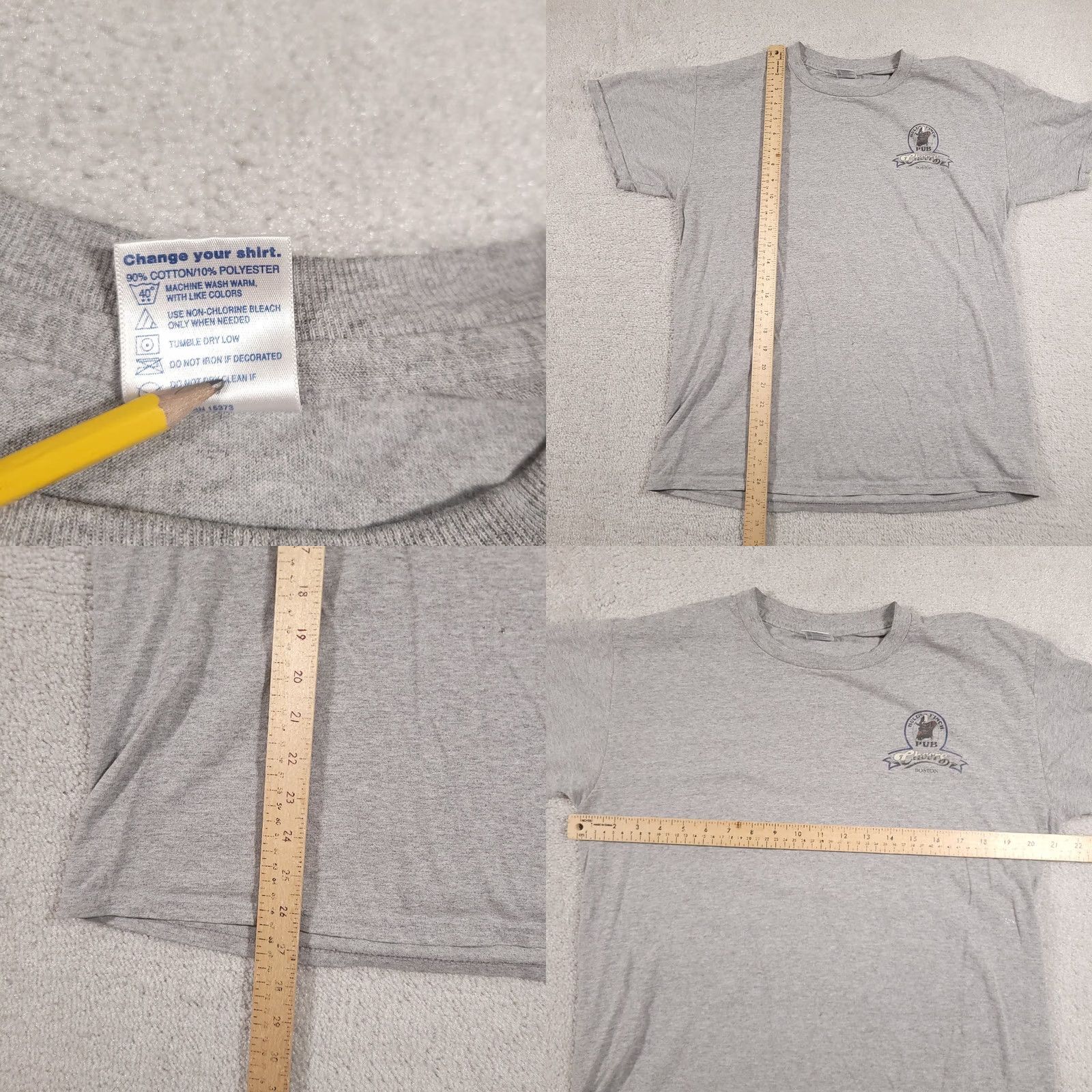 Delta VINTAGE Cheers Bull & Finch Pub Shirt Mens Medium Gray Boston Delta TV Bar T-Shirt Size US M / EU 48-50 / 2 - 8 Thumbnail
