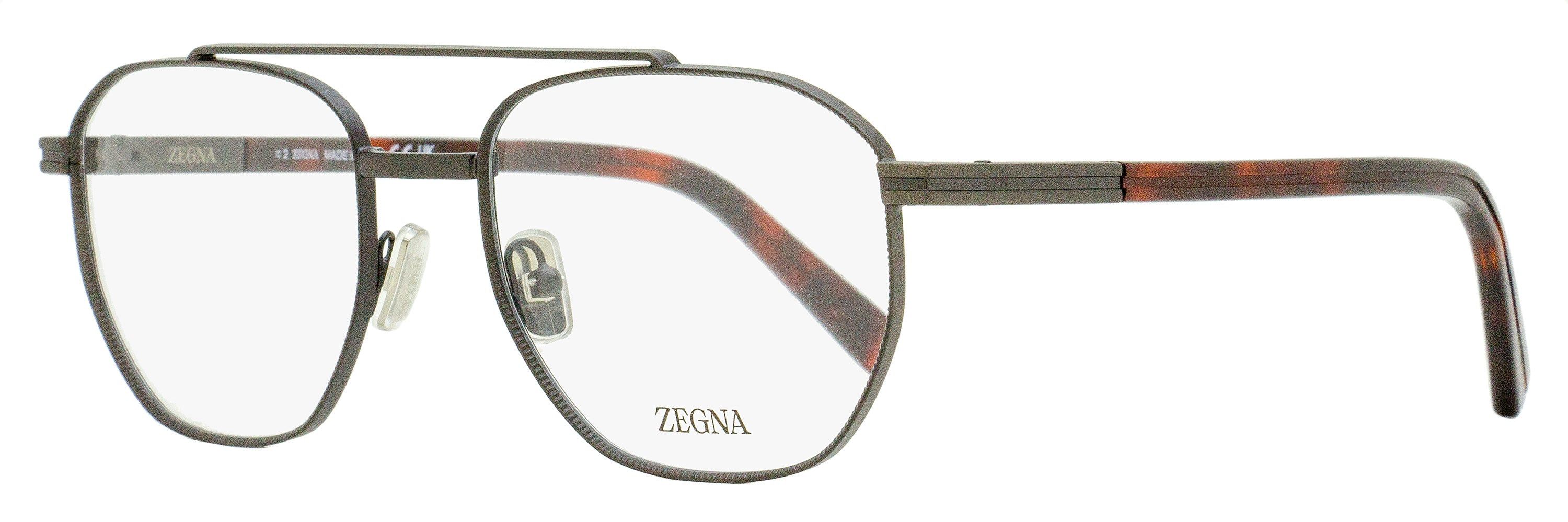 Zegna Geometric Pilot Eyeglasses EZ5285 009 Matte Gunmetal 5