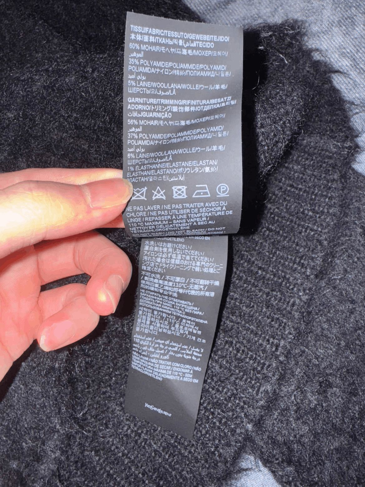 Saint Laurent Paris Saint Laurent Paris 22SS Mohair Paris Knitwear-2508 Size US S / EU 44-46 / 1 - 6 Thumbnail