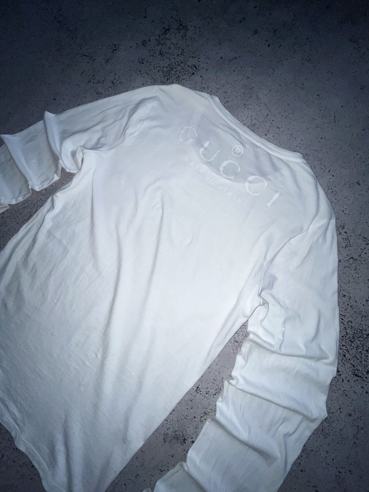 Tom Ford Gucci Tom Ford White Long Sleeve Back Big Logo Luxury Y2K Size M / US 6-8 / IT 42-44 - 7 Thumbnail