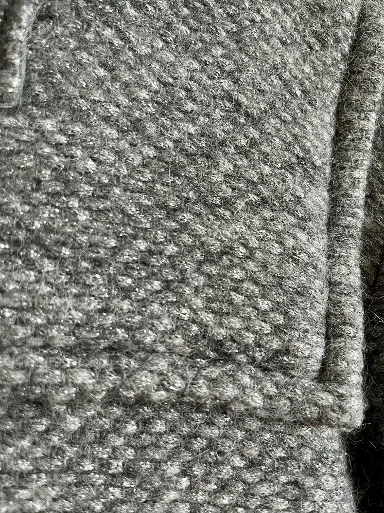 Chanel Chanel Silver Grey Cow Horn Buckle Cashmere Hooded Coat Size M / US 6-8 / IT 42-44 - 3 Thumbnail