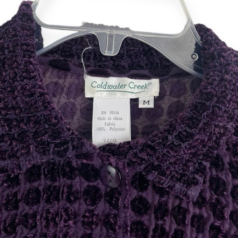 Coldwater Creek Coldwater Creek Vtg. Purple Sheer Polka Dot Button Down Size M / US 6-8 / IT 42-44 - 8 Thumbnail