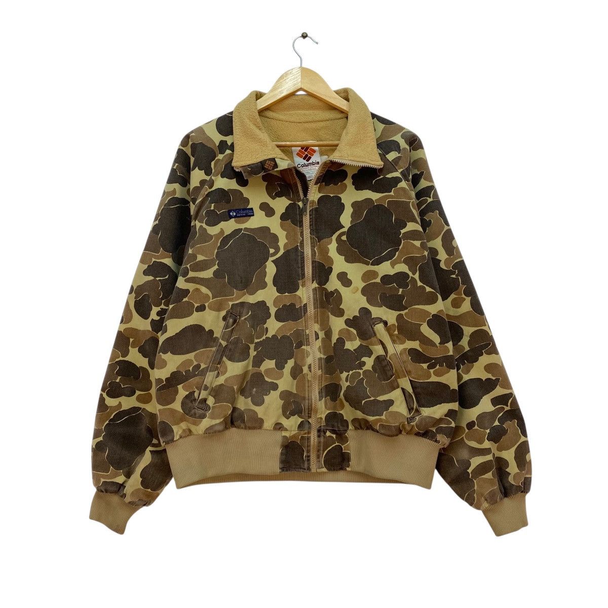 Columbia 🔥 vintage Columbia duck camo hunting soft brown fleece l Size US M / EU 48-50 / 2 - 1 Thumbnail