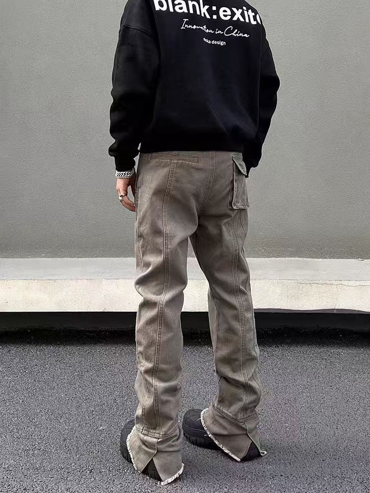 Japanese Brand × Jean Vintage workwear micro flare patchwork jeans Size US 30 / EU 46 - 3 Thumbnail
