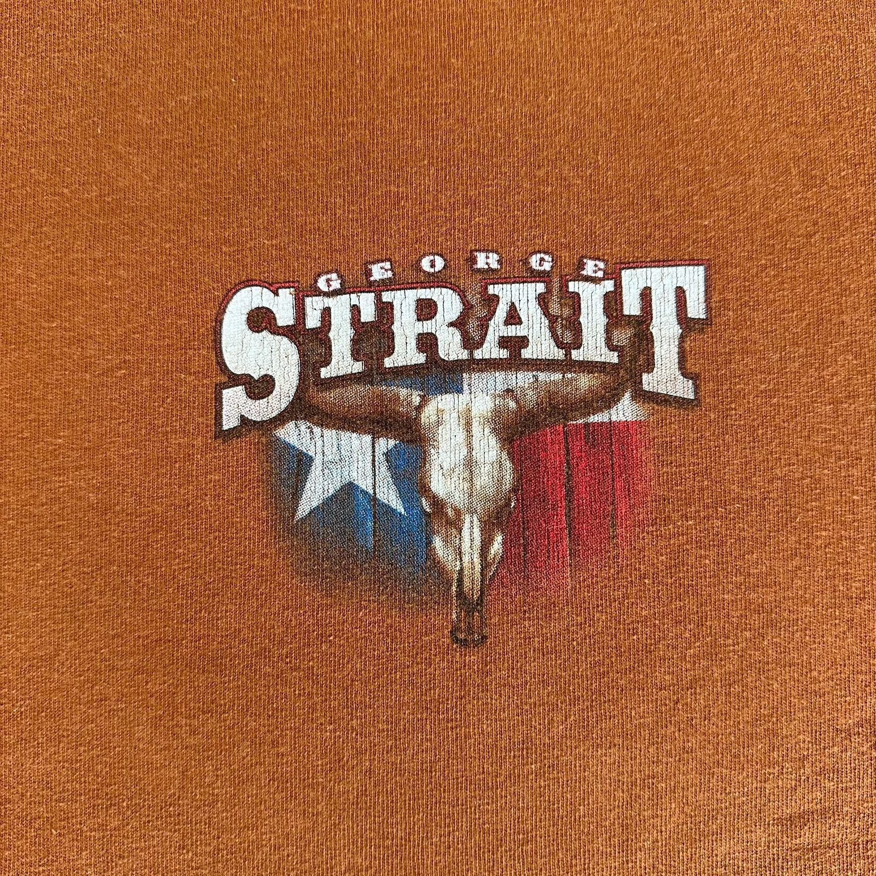 Vintage Vintage Y2K George Strait Texas T-Shirt Long Sleeve Orange X Size US XL / EU 56 / 4 - 4 Thumbnail