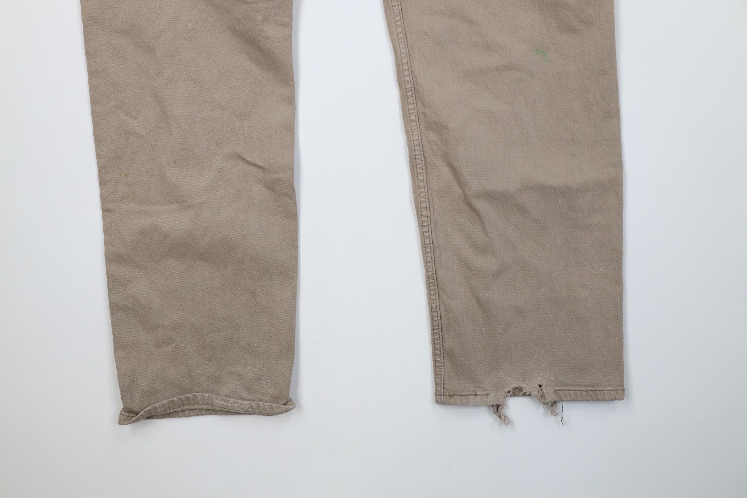 Levi's Vintage Y2K Levis 505 Regular Straight Leg Jeans Beige Size US 38 / EU 54 - 15 Thumbnail