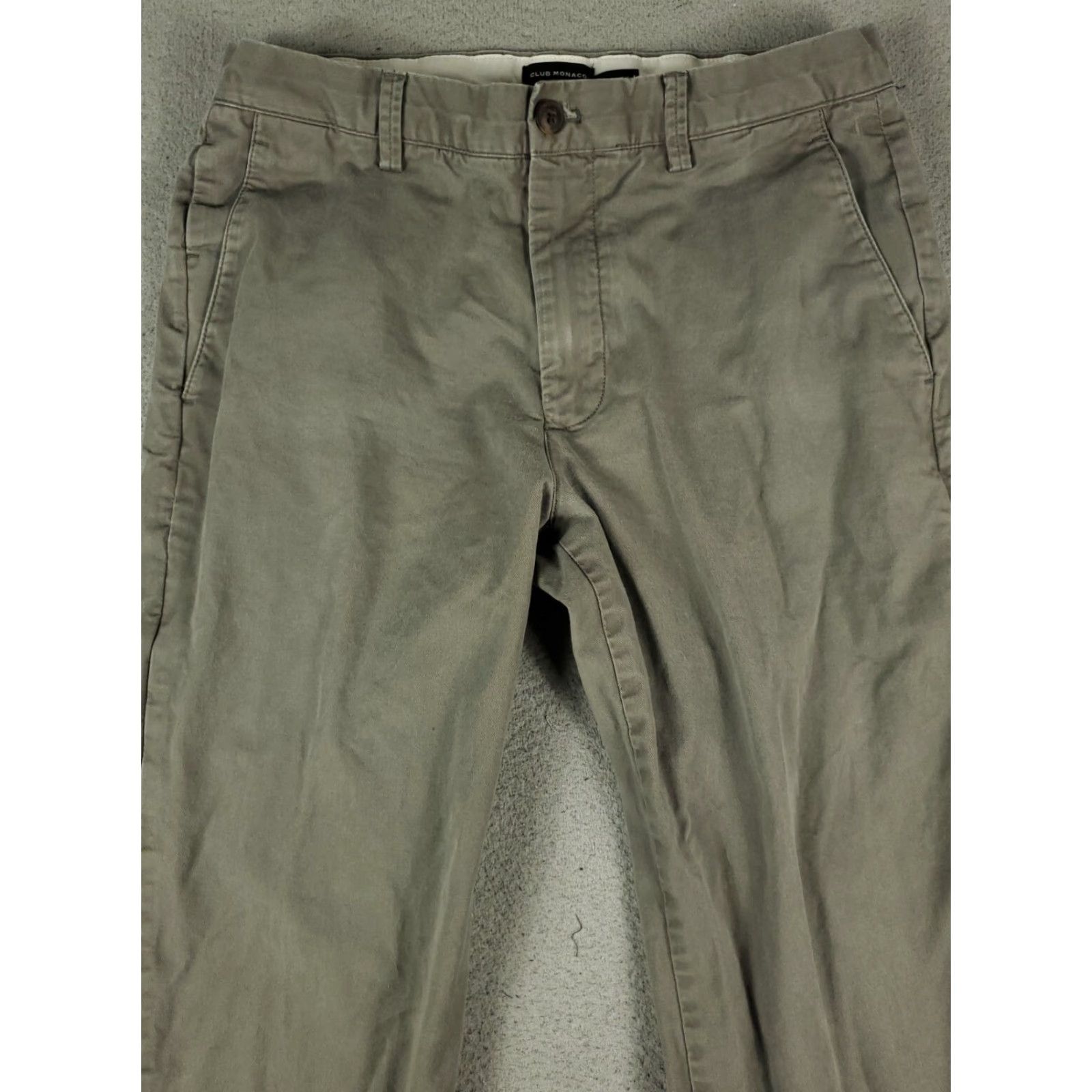 Club Monaco Club Monaco Chino Pants Mens 31x30 Gray Flat Front Straight Leg Trousers Size US 31 - 2 Thumbnail