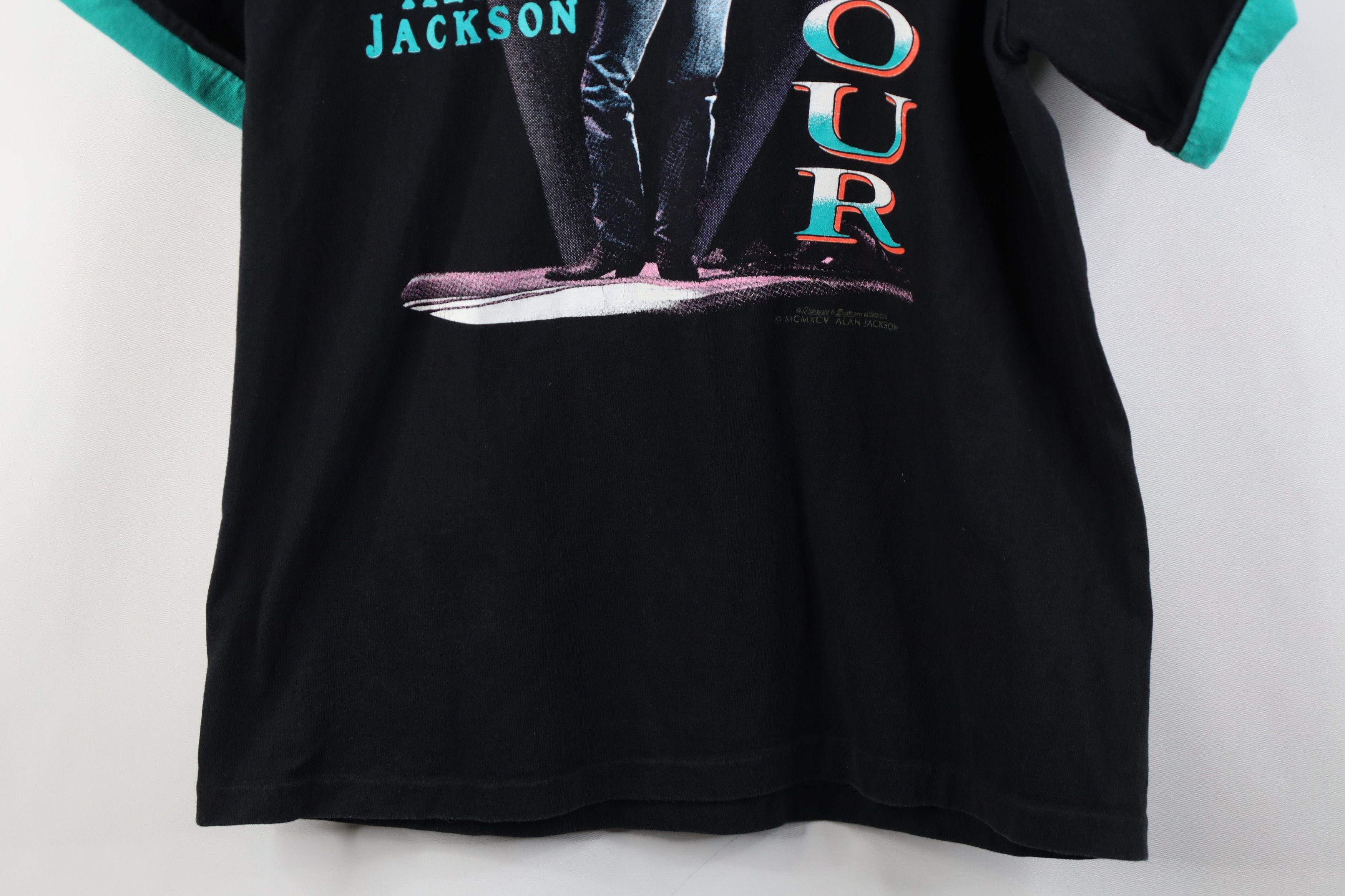 Vintage Vintage 90s On Tour Alan Jackson Country Band T-Shirt USA Size L / US 10 / IT 46 - 17 Thumbnail