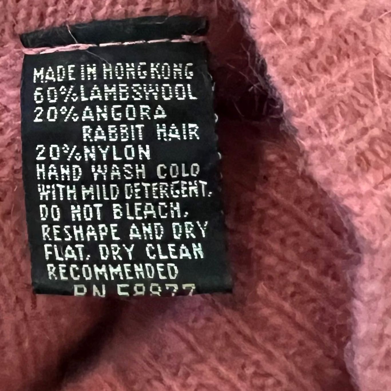 Pinko Wainscott Vintage Sweater Womens Pink Lambswool Angora Turtleneck Cable Knit Petite Small Pullover Wool Angora Nylon Long Sleeve Size S / US 4 / IT 40 - 7 Thumbnail