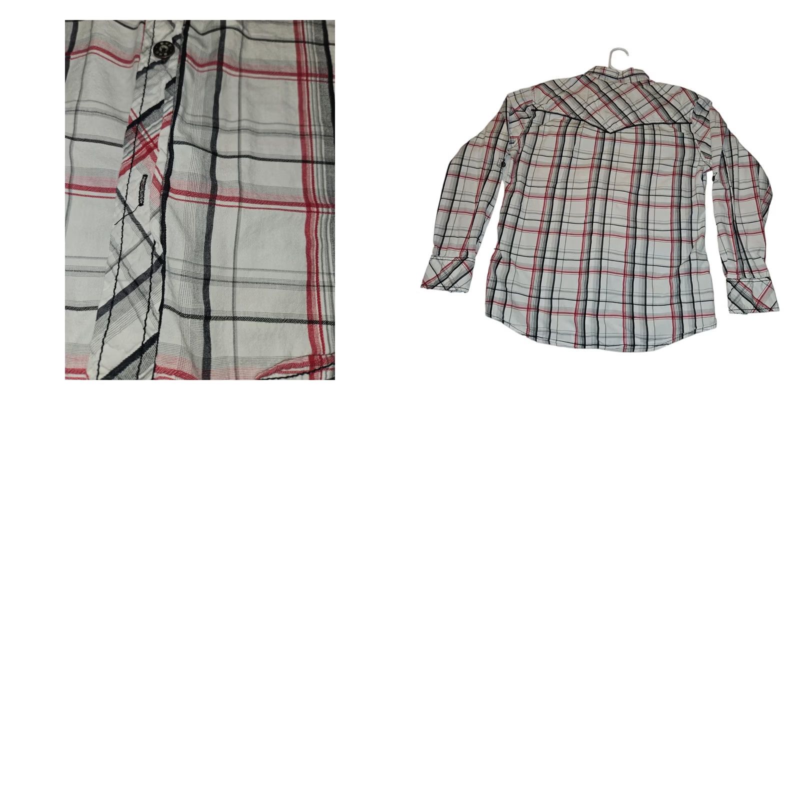 BKE BKE Button-Up Shirt Large Men's Long Sleeve Plaid Multicolor Athletic Fit Size US L / EU 52-54 / 3 - 8 Thumbnail