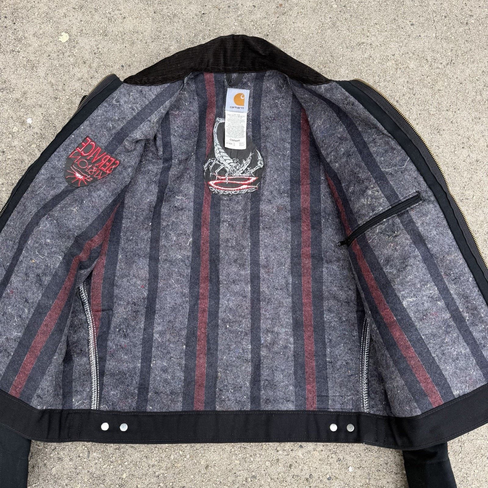 Carhartt × Vintage Vintage Carhartt Black Blanket Lined Detroit Jacket Sz 38 M Size US M / EU 48-50 / 2 - 3 Thumbnail