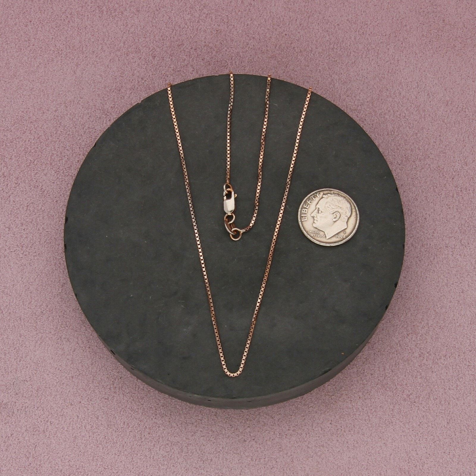 Sterling Silver sterling silver gold plate 1mm box chain necklace size 18in Size ONE SIZE - 2 Thumbnail