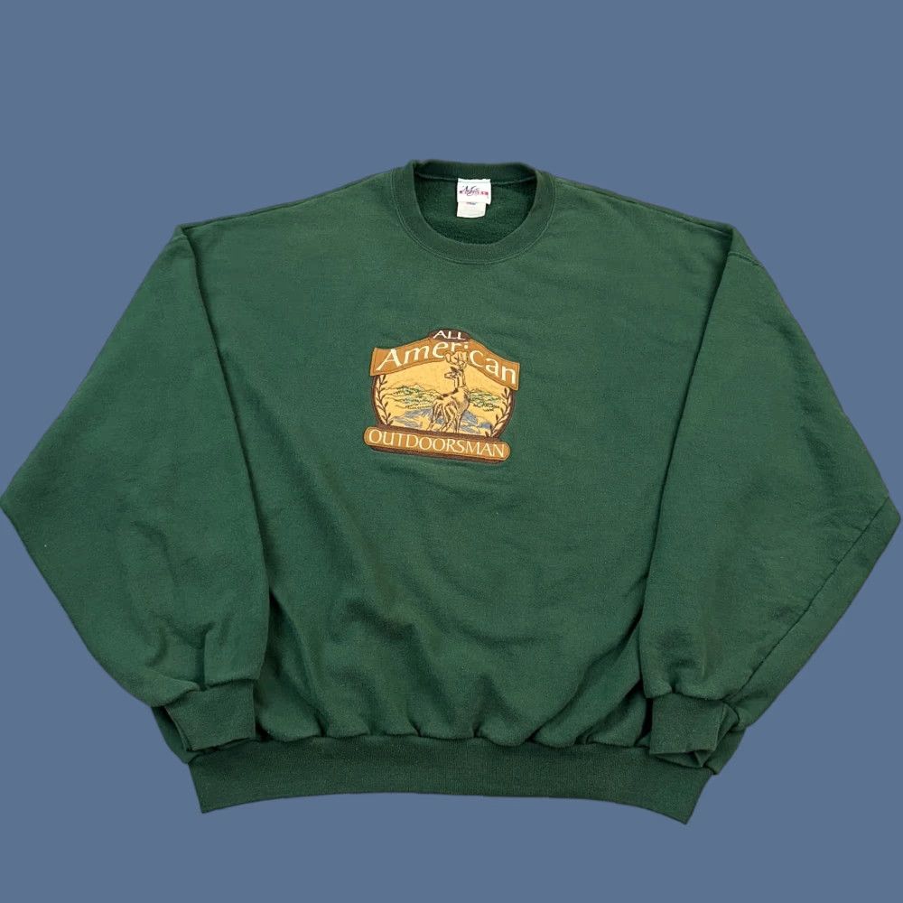 Vintage VINTAGE M&C Sportswear Sweatshirt Mens 2XL All American Outdoorsman Pullover Y2K Sweatshirt Mens Red 90s USA Graphic Print Pullover Size US XXL / EU 58 / 5 - 1 Thumbnail