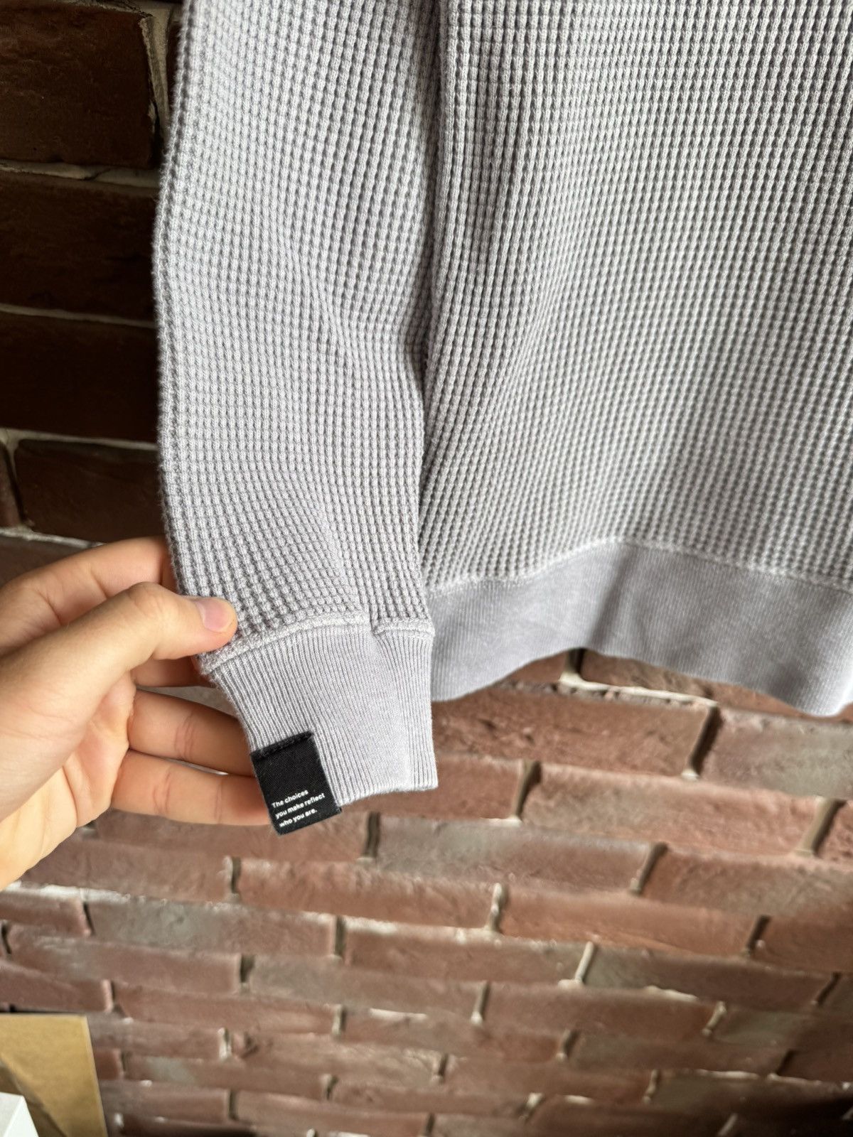 Japanese Brand Ships Thyard Japanese Designer Gray Waffle Crewneck Sweatshi Size US M / EU 48-50 / 2 - 6 Thumbnail