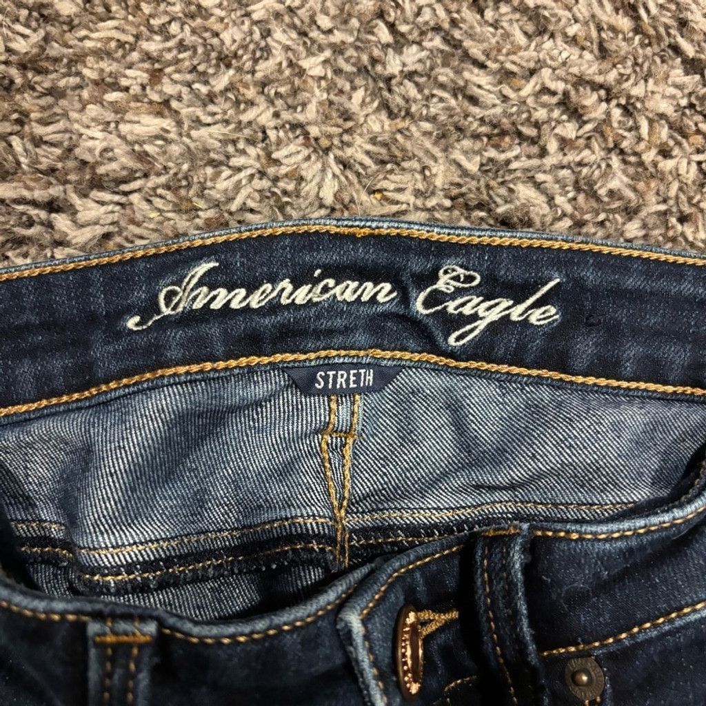 American Eagle Outfitters American Eagle Outfitters Dark Indigo Skinny Jeans Size 26" / US 2 / IT 38 - 4 Thumbnail