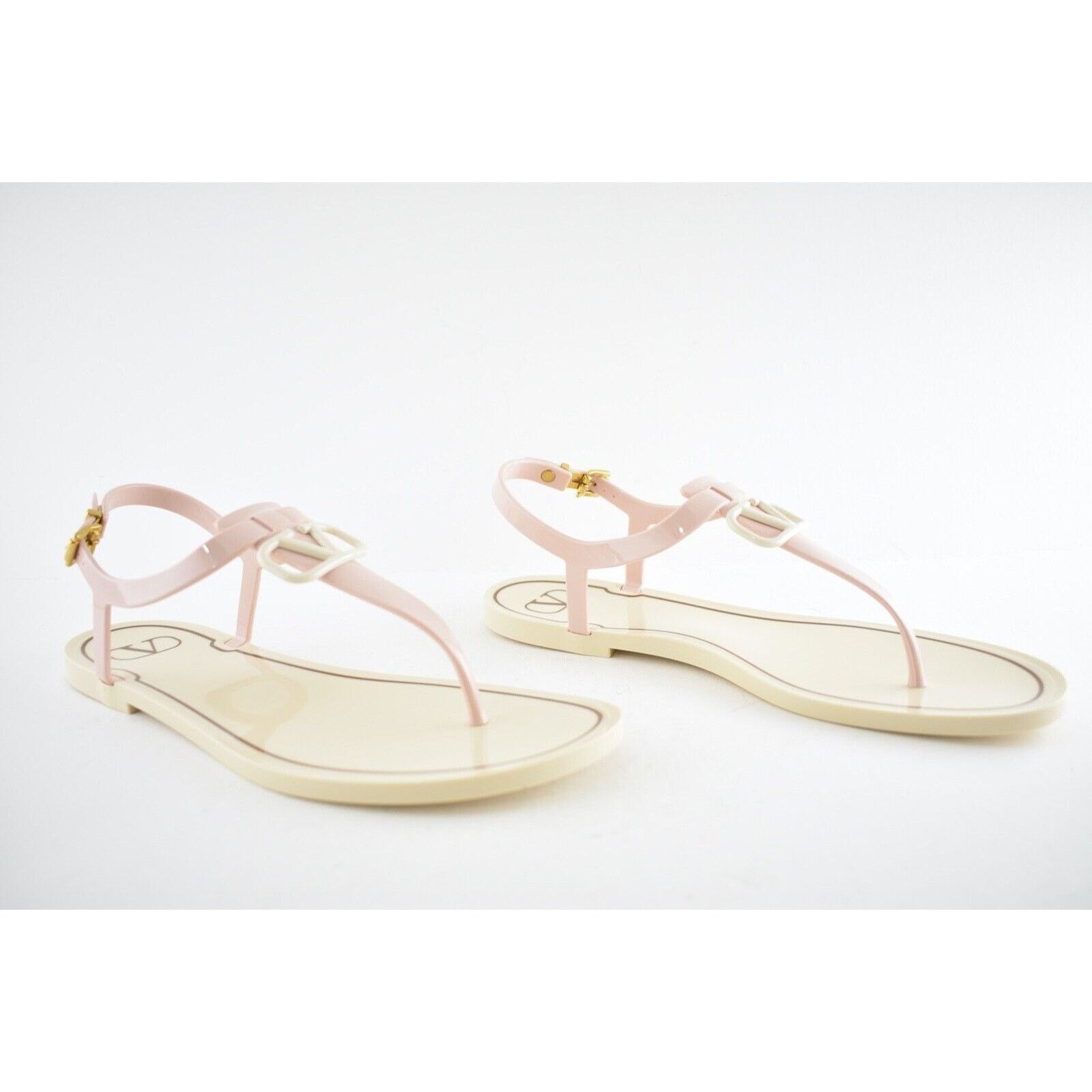 Valentino Valentino Rockstud Pink V Logo PVC Thong Rubber Jelly Size US 11 / IT 41 - 4 Thumbnail