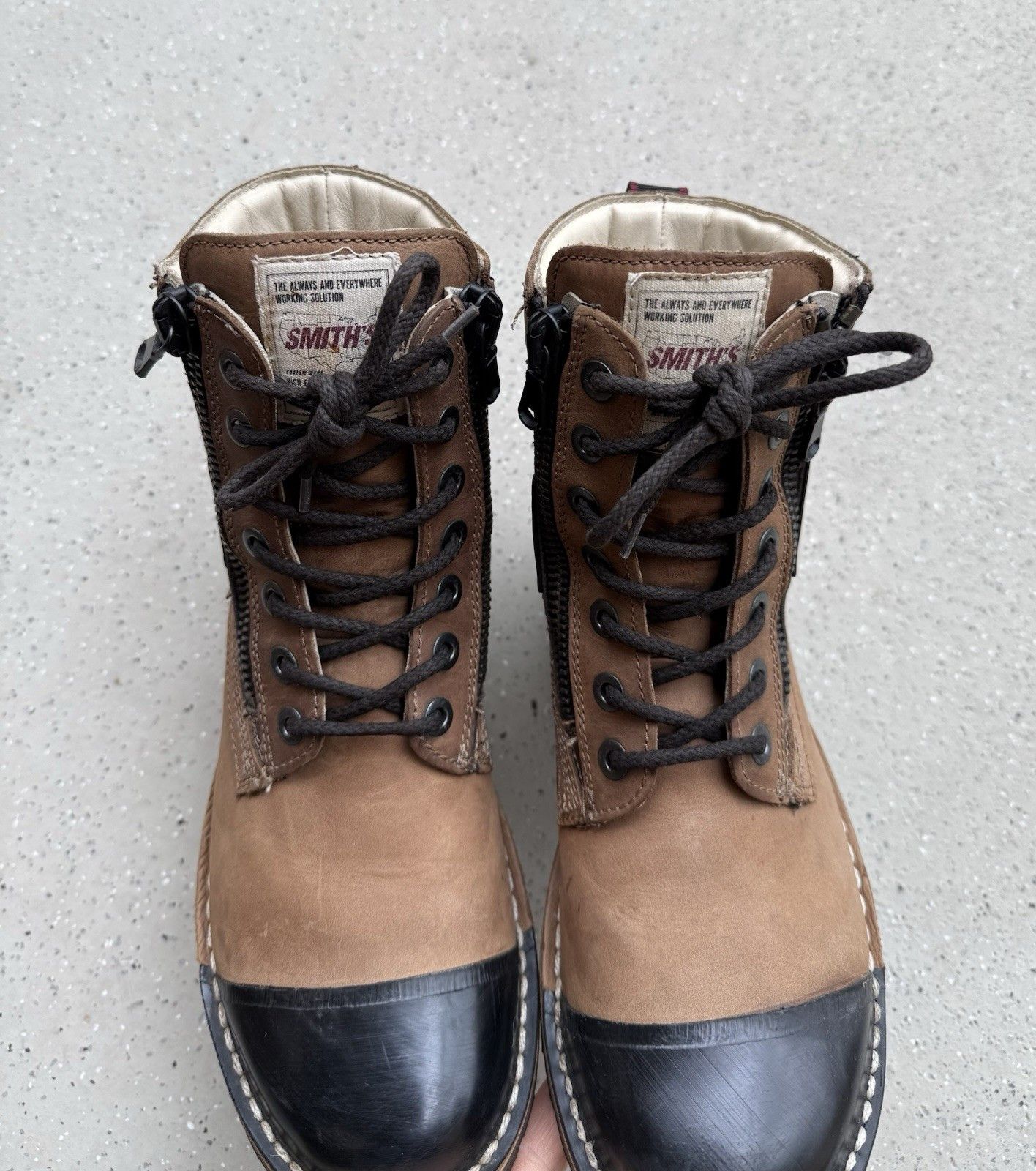 Smith's American Smith's American Combat Boots Mens Rare Rubber Avant Garde Size US 7.5 / EU 40-41 - 14 Thumbnail