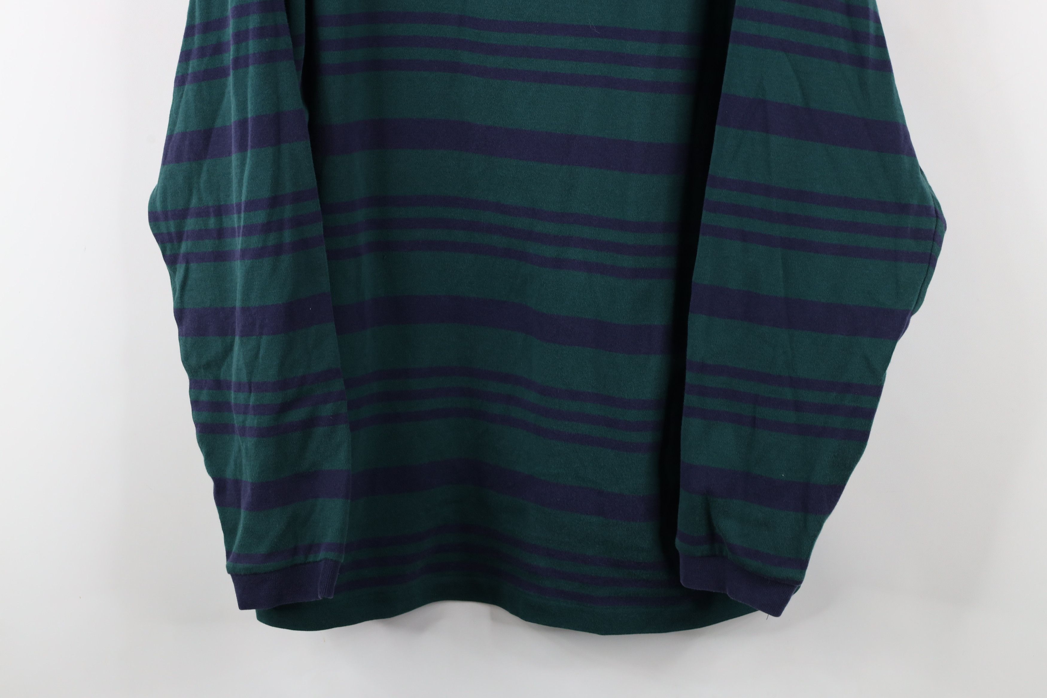 Lands' End × Vintage Vintage 90s Lands End Block Long Sleeve Henley T-Shirt USA Size US XL / EU 56 / 4 - 3 Thumbnail