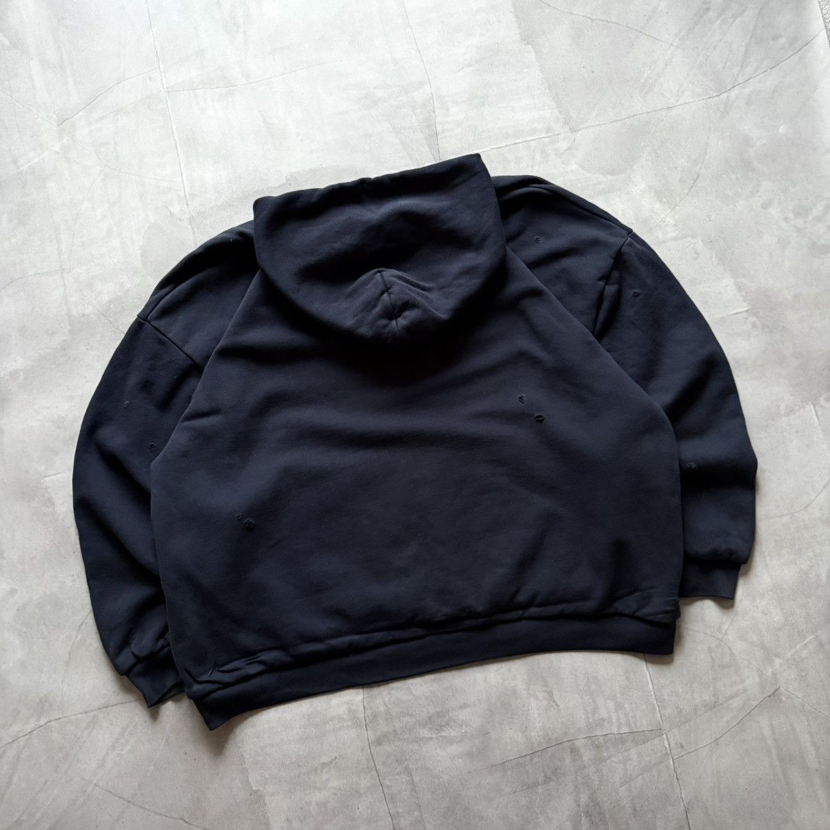 Yeezy Yeezy x Gap Oversize Navy Yzy Kanye West Distressed Hoodie Size US L / EU 52-54 / 3 - 5 Thumbnail
