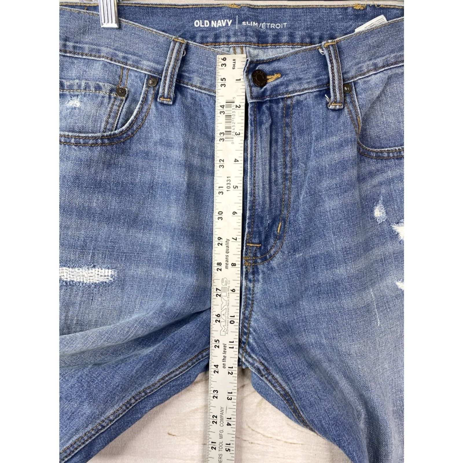 Old Navy Old Navy Jeans Men 36 x 30 Slim Tapered Leg Distressed Blue Med Wash Denim Jeans Mens 36x30 Slim Distressed Blue Denim Old Navy Jeans Size US 35 - 5 Thumbnail