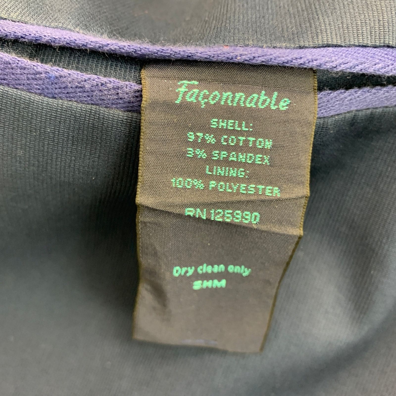 Faconnable Navy Cotton Blend Single Breasted Notch Lapel Sport Coat Size 42R - 7 Thumbnail