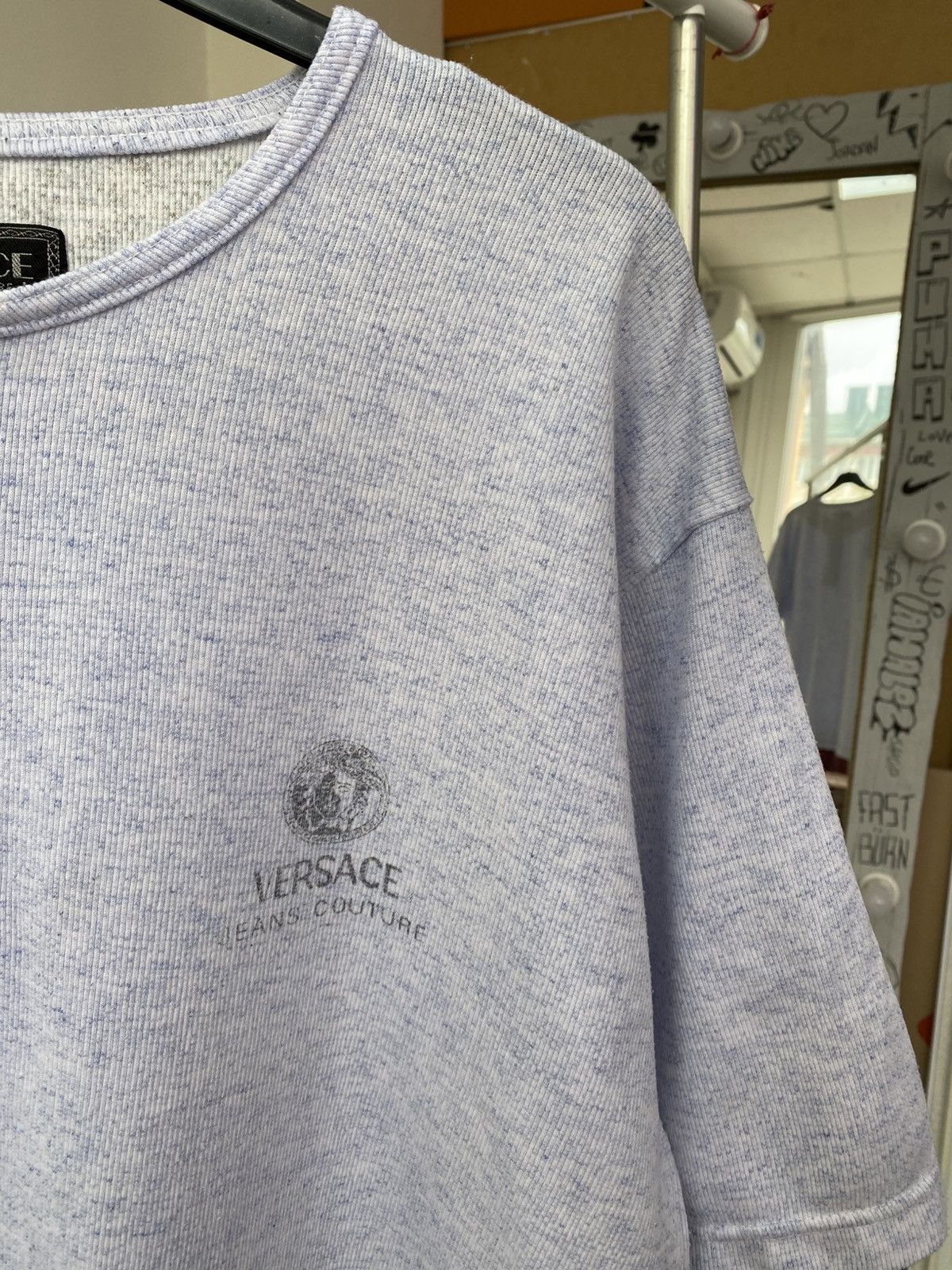 Versace × Versace Jeans Couture × Vintage VINTAGE VERSACE JEANS COUTURE HALF BUTTON DOWN T SHIRT Size US L / EU 52-54 / 3 - 5 Thumbnail