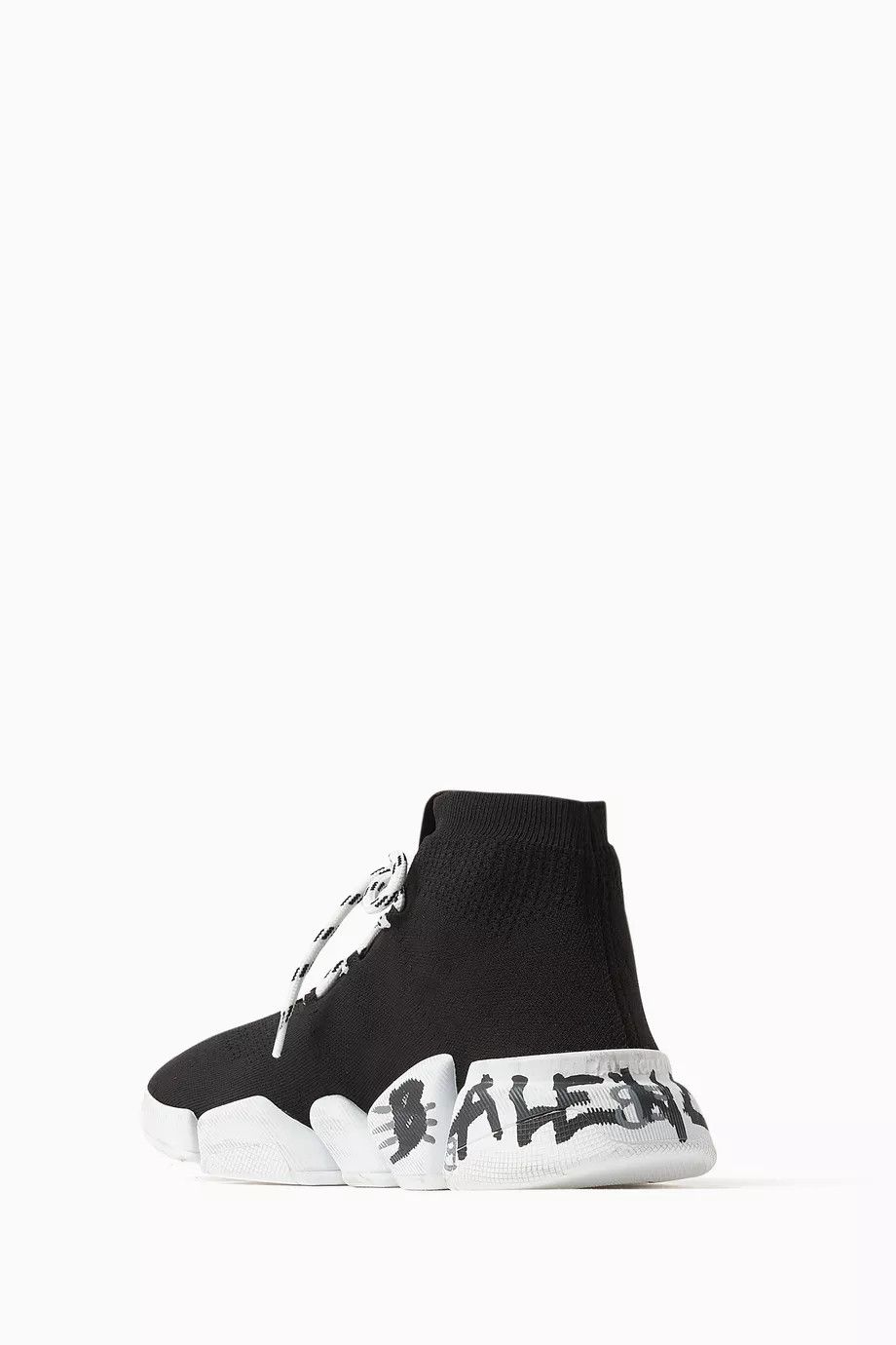 Balenciaga o1mt1gz0924 Speed 2.0 Lace-Up Graffiti Recycled Sneakers Size US 8 / IT 38 - 3 Thumbnail