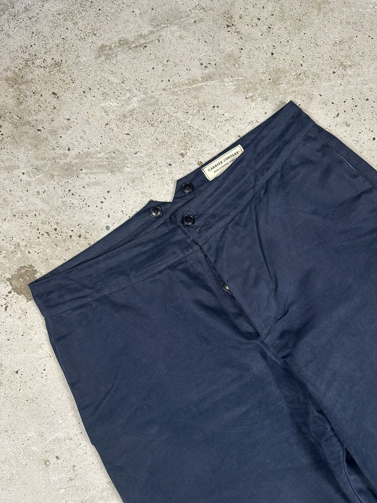 Le Laboureur Vintage Carrier Company Norfolk England Navy Workwear Pants Size US 38 / EU 54 - 7 Thumbnail