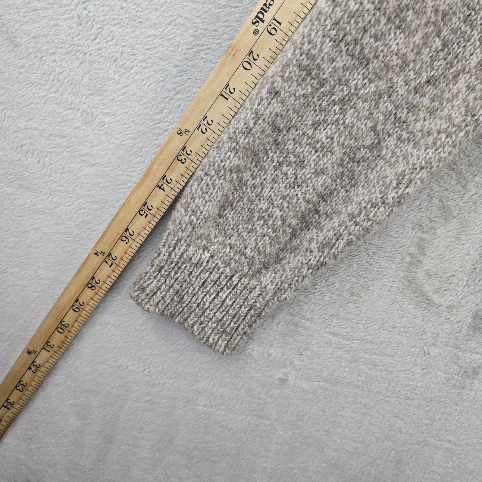 L.L. Bean L.L. Bean Mens Lambs Wool Sweater XL Oatmeal Ragg Knit Vtg Size US XL / EU 56 / 4 - 8 Thumbnail